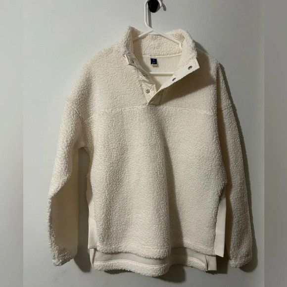 Old Navy Old Navy Cream Sherpa Jacket Size S / US 4 / IT 40 - 1 Thumbnail
