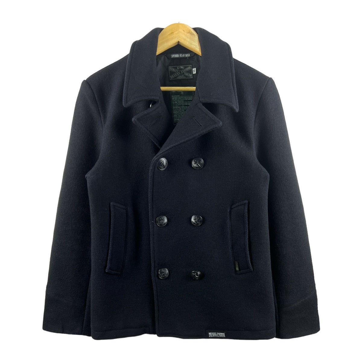 Japanese Brand 🔥 DELUXE CLOTHING STREET TAILOR MILITARY STYLE PEACOAT - M Size US S / EU 44-46 / 1 - 1 Thumbnail