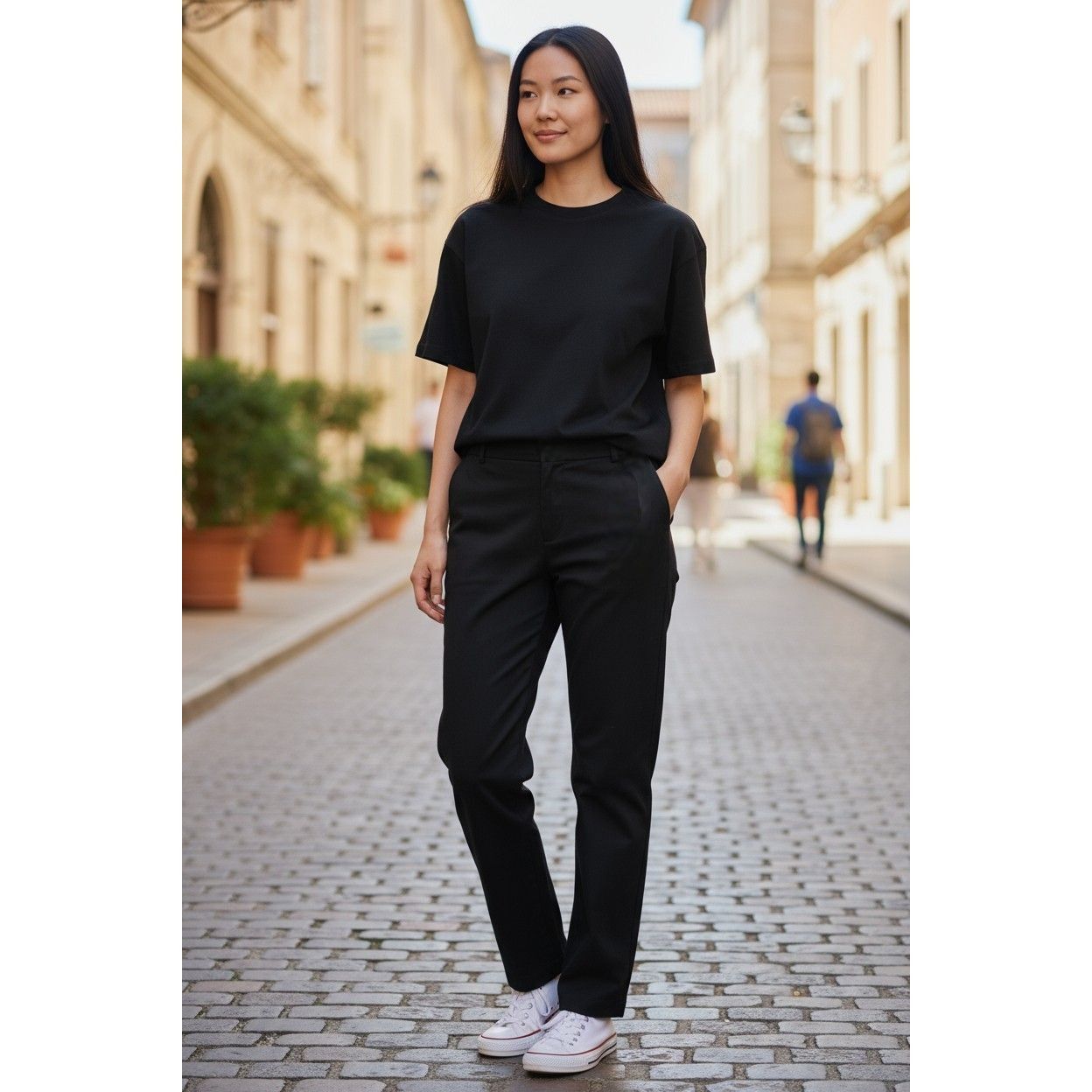 Other Time and True Women's Black Skinny Four-Way Stretch Pants Si Size 30" / US 8 / IT 44 - 1 Thumbnail
