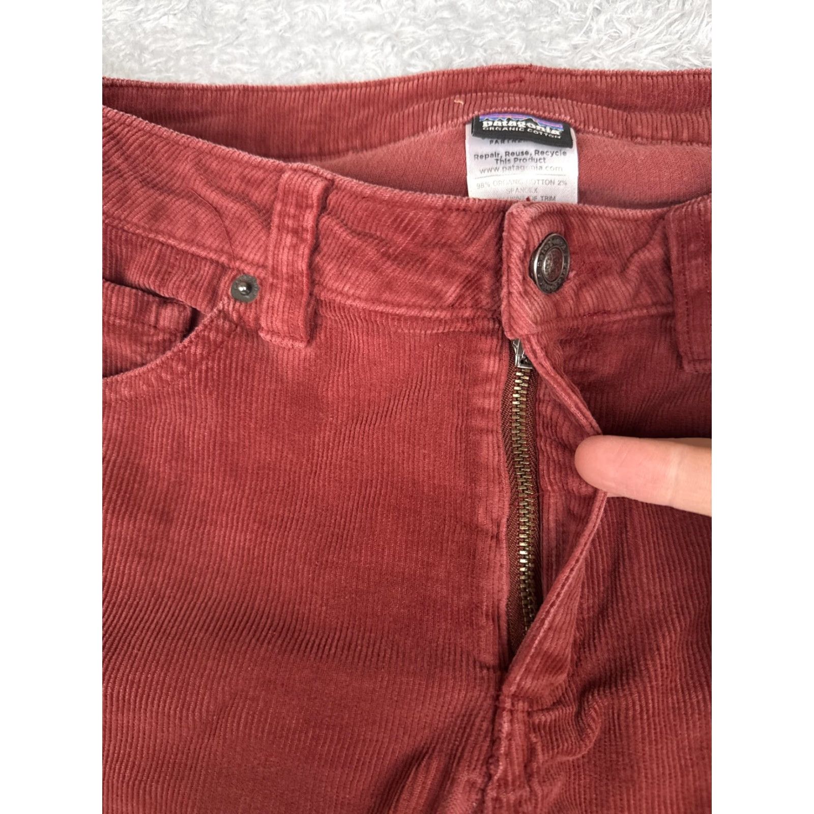 Patagonia Patagonia Pants Womens Slim Straight Corduroy 29 Red Organic Cotton Spandex Casual Pockets Logo Jeans Size 29" - 5 Thumbnail