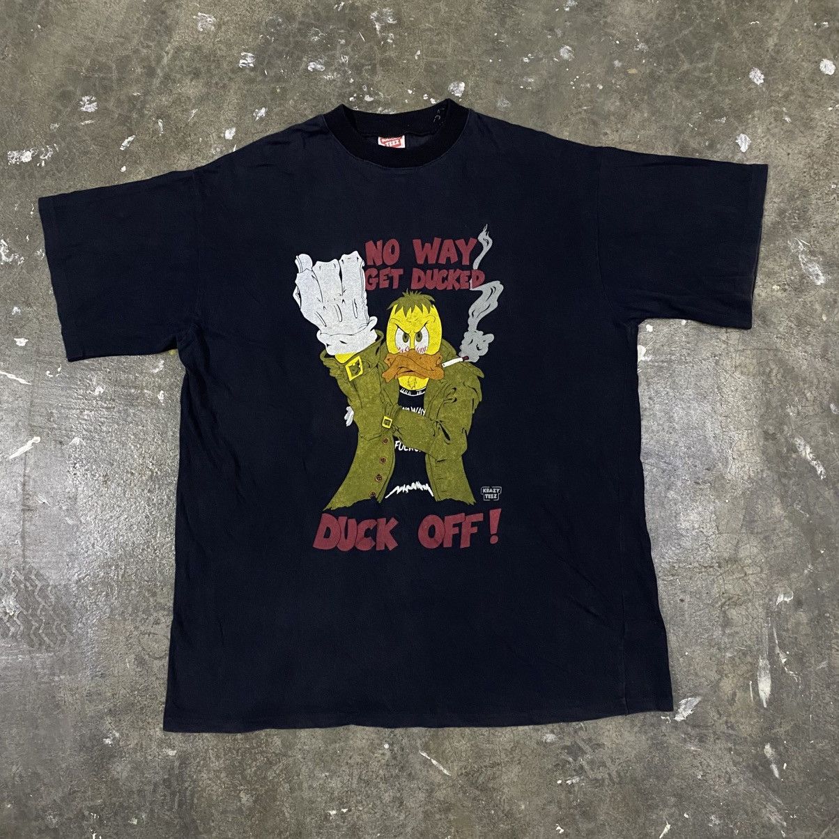 Cartoon Network Vintage 80s Donald Duck Taxi Driver Parody Tee Humor Art Size US L / EU 52-54 / 3 - 2 Thumbnail