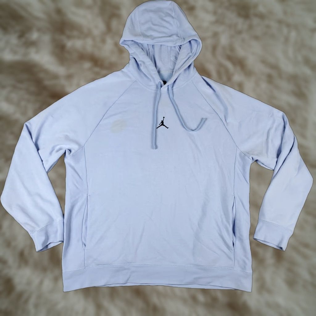 Jordan Brand Jordan Hoodie Mens XL Light Blue Jumpman Pullover Sweatshirt Mock Neck Pockets Logo Regular Jordan Size US XL / EU 56 / 4 - 1 Thumbnail