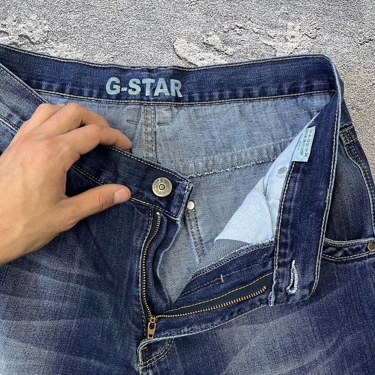 G-Star Vintage Big Logo G-Star Faded Jeans Distressed Thrashed Y2K Size US 33 - 3 Thumbnail
