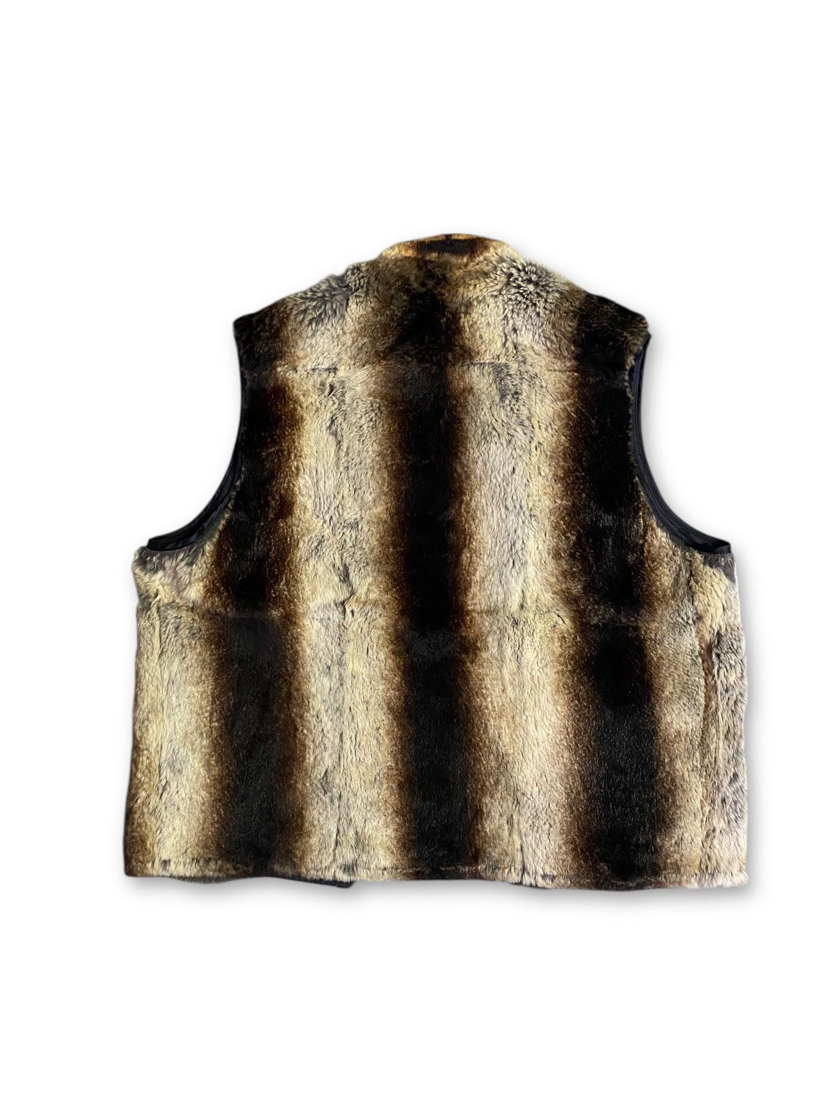 Japanese Brand Reversible Harris Tone Faux Fur Vest Vintage Y2K Luxury Size US L / EU 52-54 / 3 - 2 Thumbnail