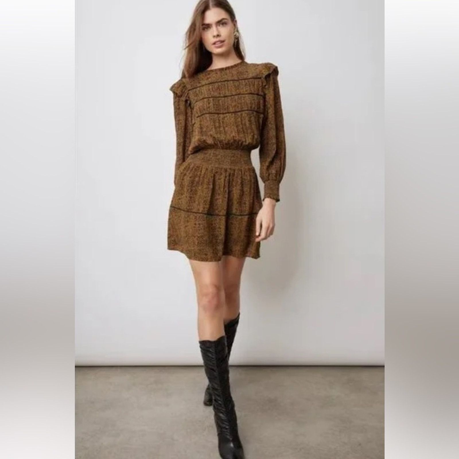 Rails Rails $228 Faren Sepia Python Mini Dress Size Medium EUC Size M / US 6-8 / IT 42-44 - 12 Thumbnail