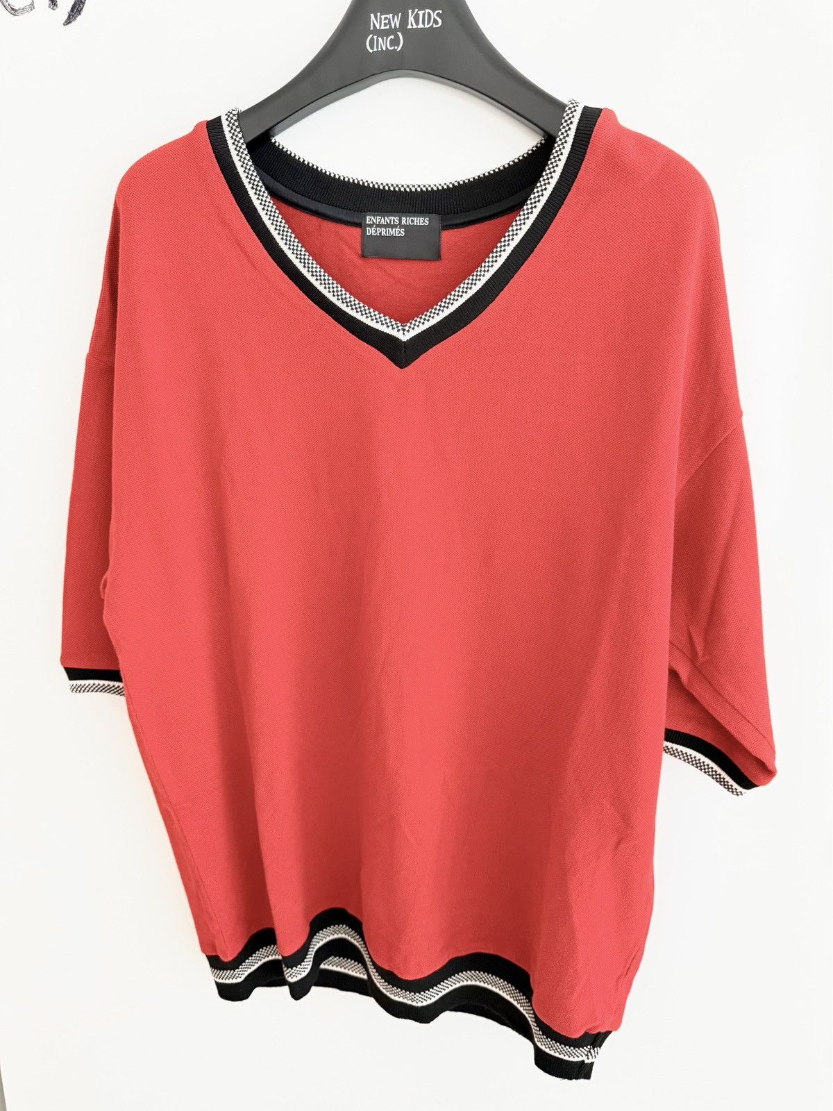 Enfants Riches Deprimes Checkered V Neck T Shirt