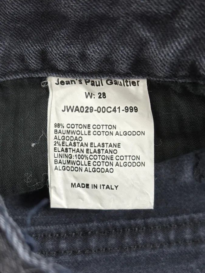Jean Paul Gaultier 2000s Jean Paul Gaultier Fossils Deep Blue Denim Jeans Size 24" / US 00 / IT 34 - 12 Thumbnail