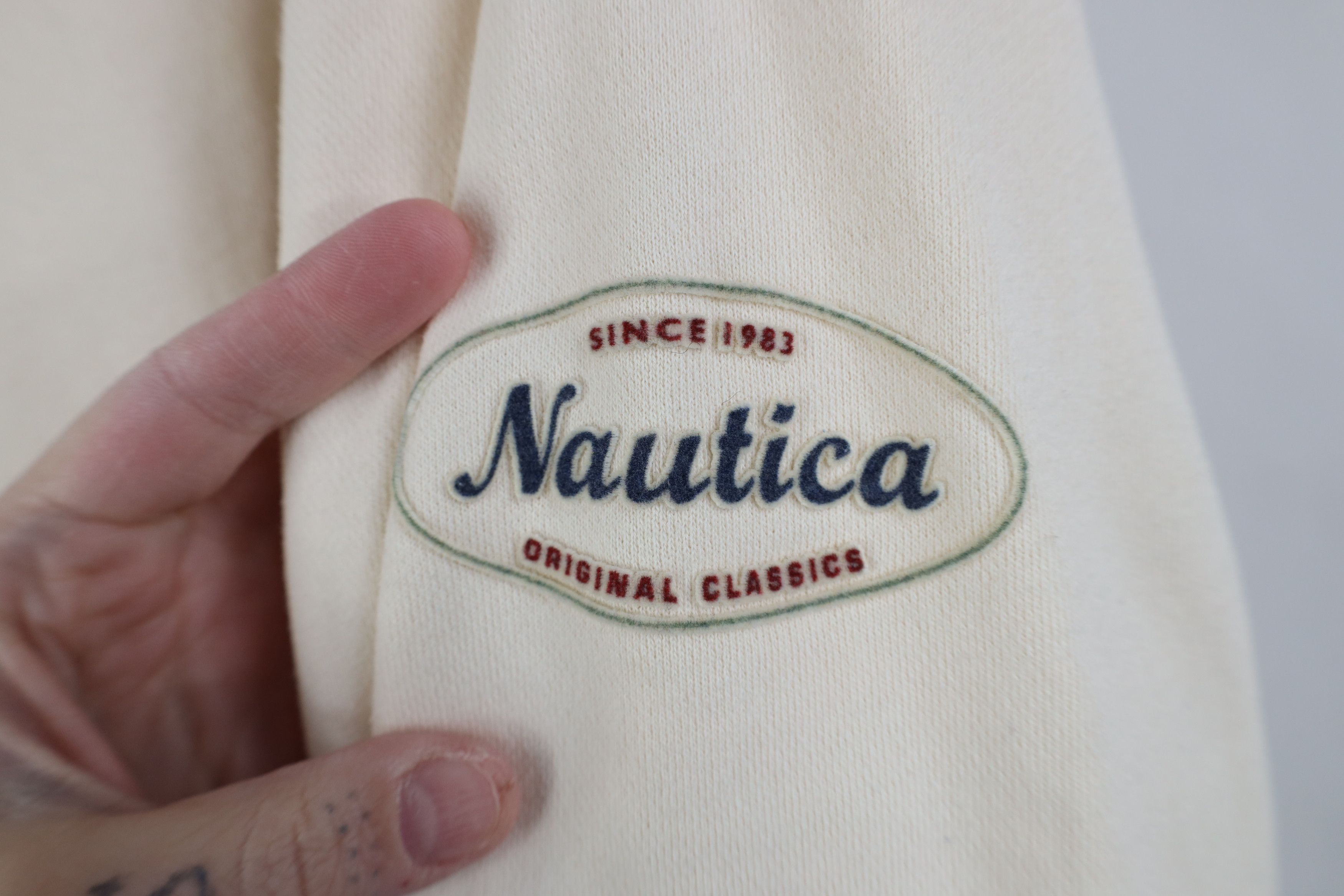 Nautica Vintage 90s Nautica Striped Collared Pullover Sweatshirt Size US L / EU 52-54 / 3 - 4 Thumbnail