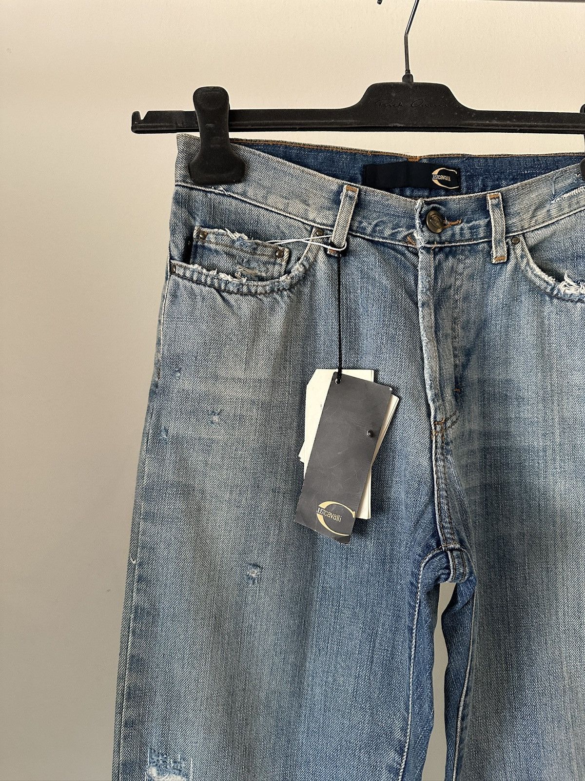 Roberto Cavalli 2000s Roberto Cavalli Washed Distressed Jeans Size US 27 - 4 Thumbnail