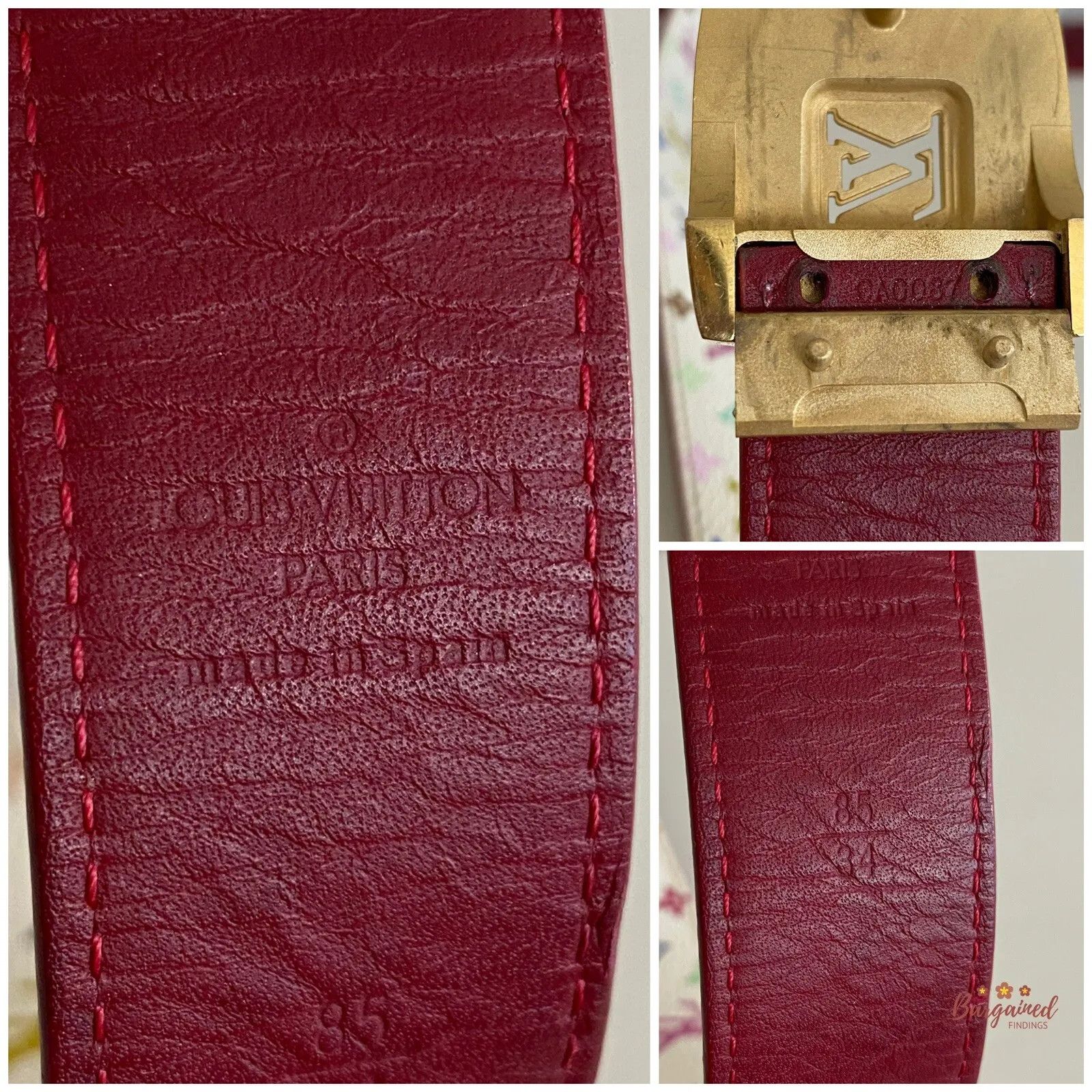 Louis Vuitton × Takashi Murakami Louis Vuitton White Monogram Multicolor LV Reversible Belt Size 30 - 9 Thumbnail
