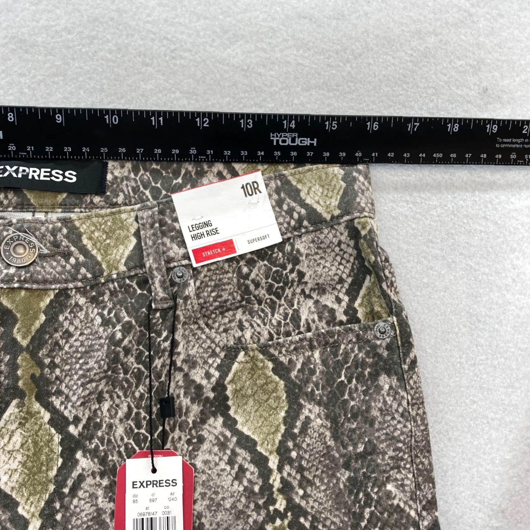 Express Express Leggings Women's 10 Brown Snakeskin High Rise Stretch Supersoft Pants Size 32" / US 10 / IT 46 - 7 Thumbnail