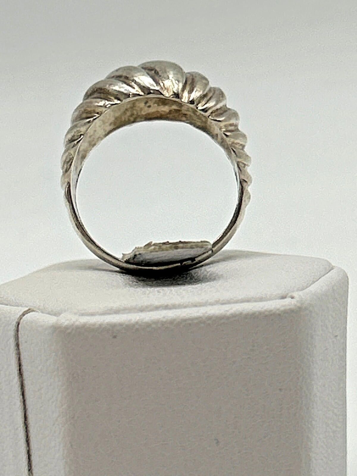 Sterling Silver 925 Vintage Sterling Silver Ring Size 6.75 Brutalist Modern Size ONE SIZE - 5 Thumbnail