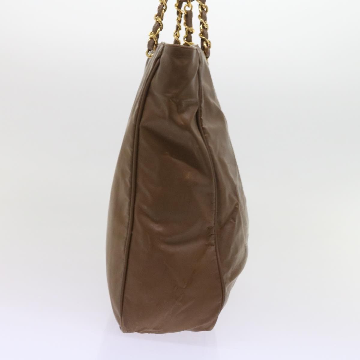 Chanel CHANEL Chain Shoulder Bag Patent Leather Brown CC Size ONE SIZE - 4 Thumbnail
