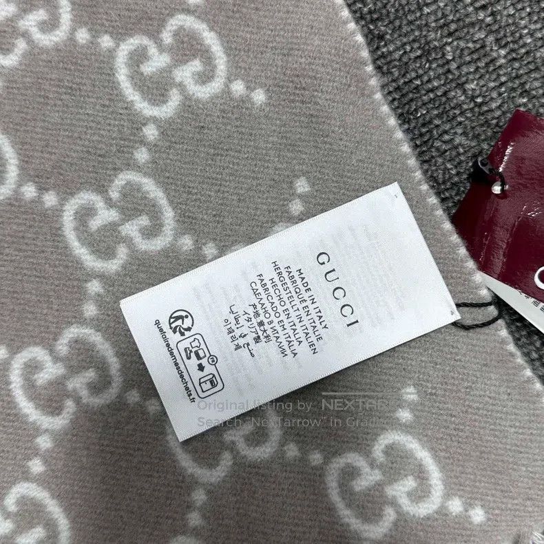 Gucci Gucci Old flower full print pure cashmere scarf Size ONE SIZE - 8 Thumbnail