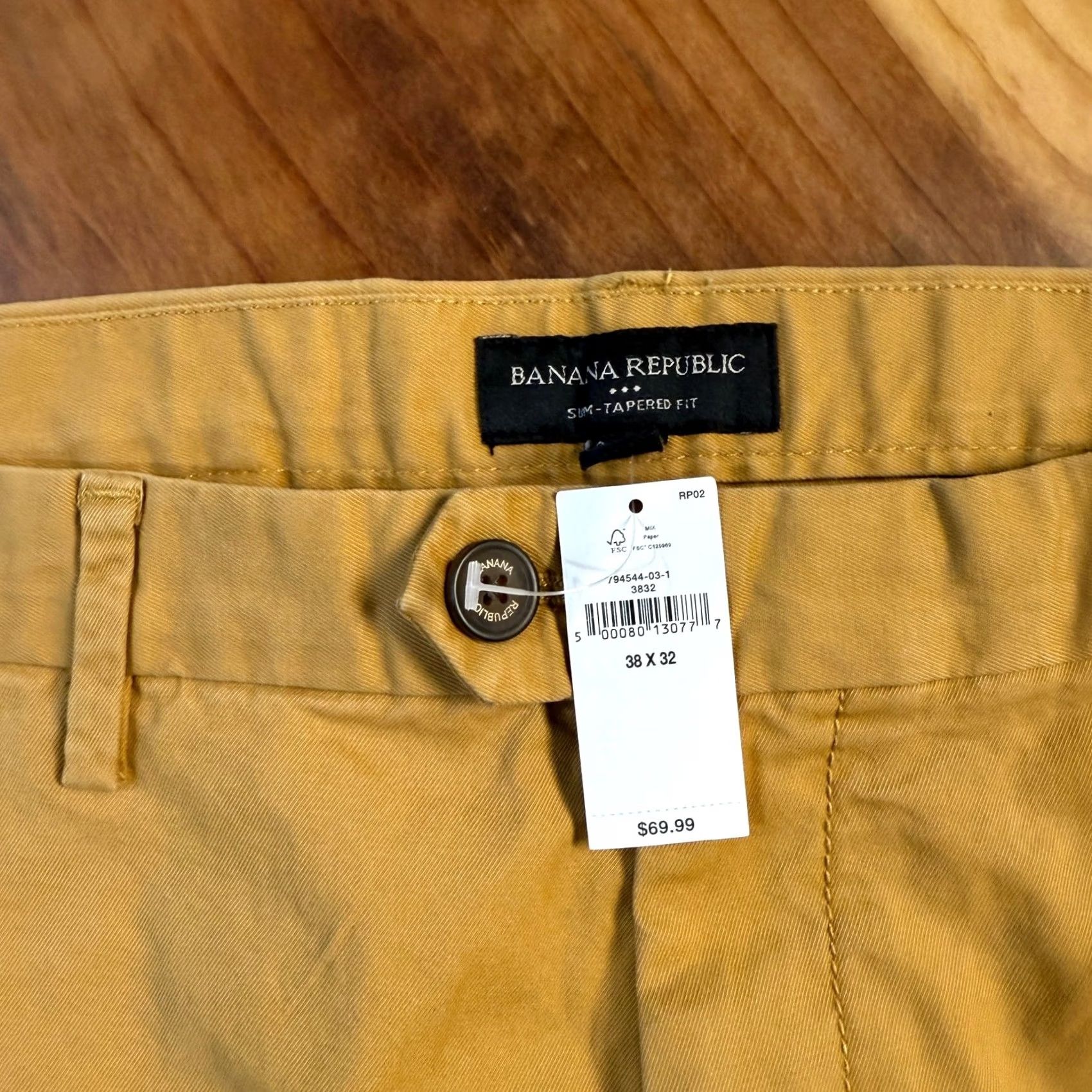 Banana Republic Banana Republic Mens Pants Chino Straight Leg 5-Pocket 32 Regular Beige C3-12 Size US 32 / EU 48 - 4 Thumbnail
