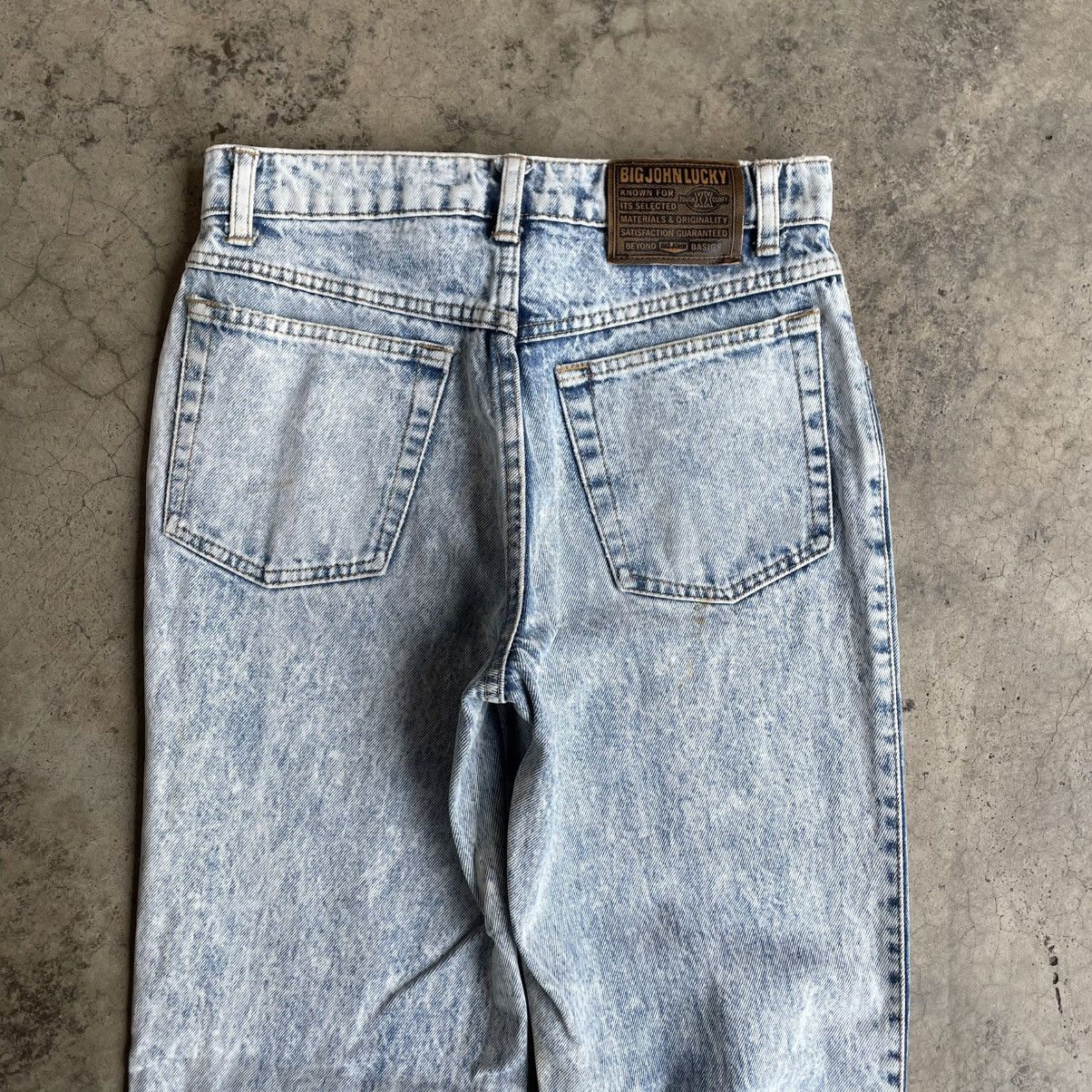 Big John 🔥80s Big John Blend Stoned Washed Distress Denim Jeans Size US 28 / EU 44 - 5 Thumbnail