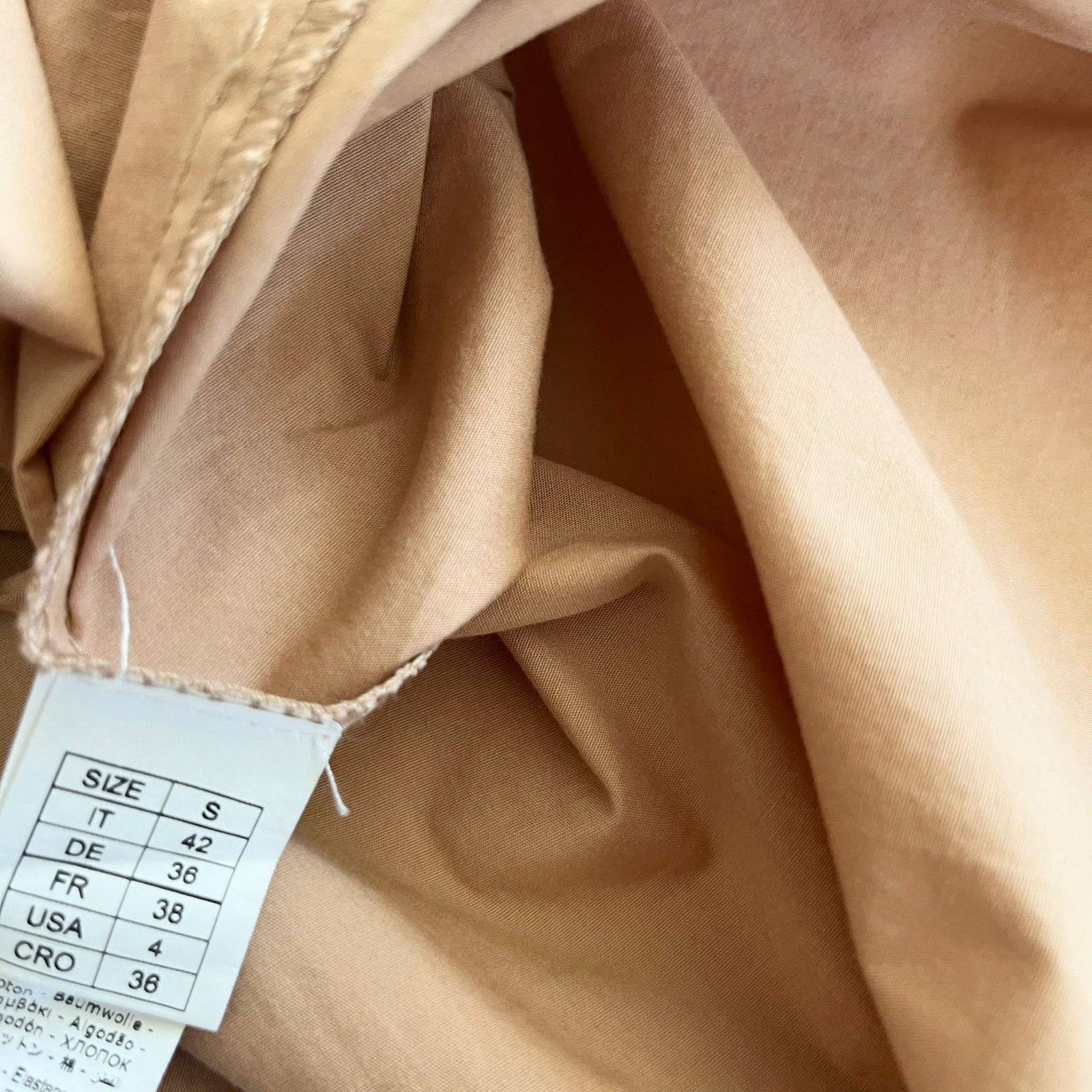 Other Sfizio Tan Embroidered Poplin A-Line Midi Dress Size S / US 4 / IT 40 - 9 Thumbnail