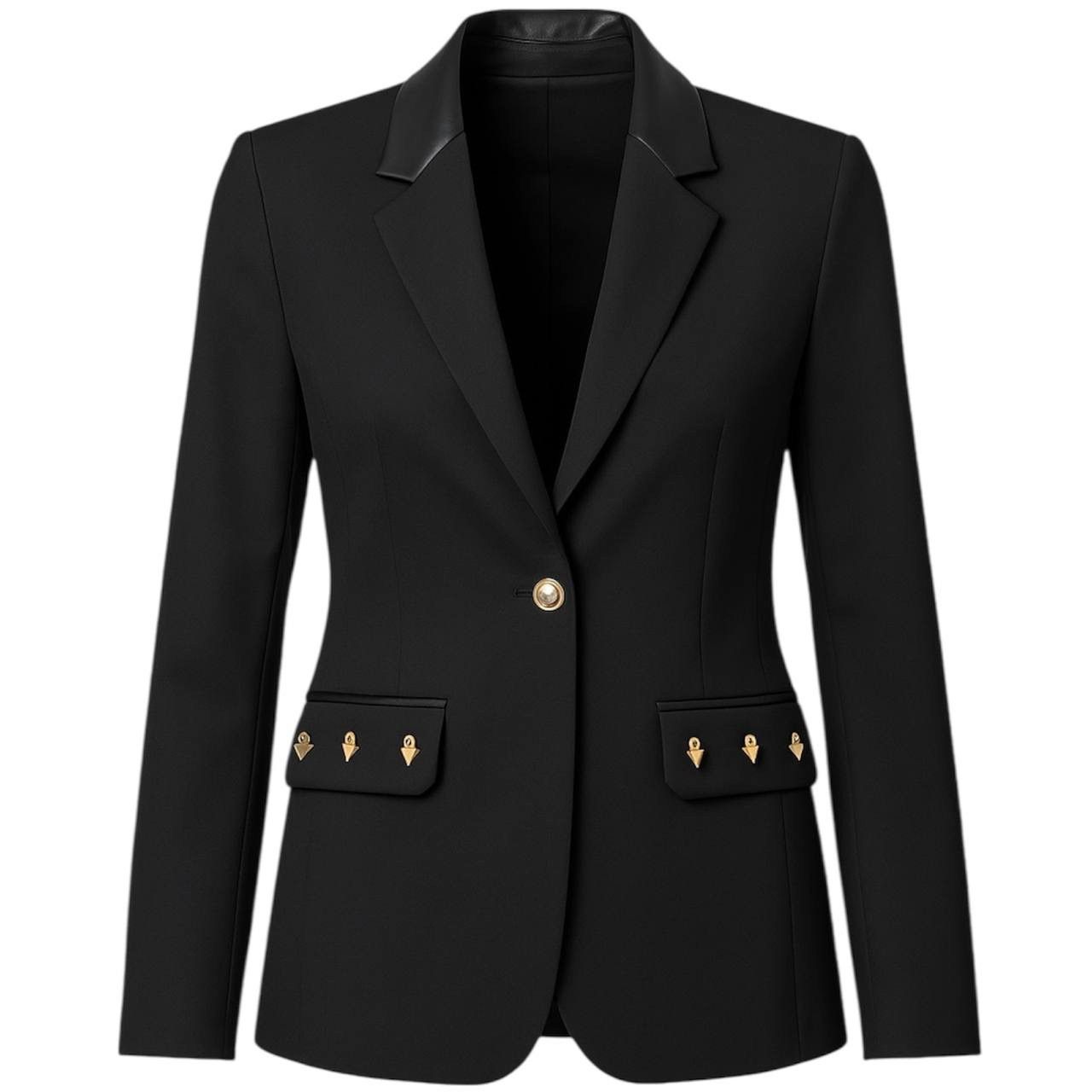 Versace Jeans Couture VERSACE JEANS RARE WOMEN DESIGNER SOLID SMOKING JACKETBLAZER Size XS / US 0-2 / IT 36-38 - 1 Thumbnail