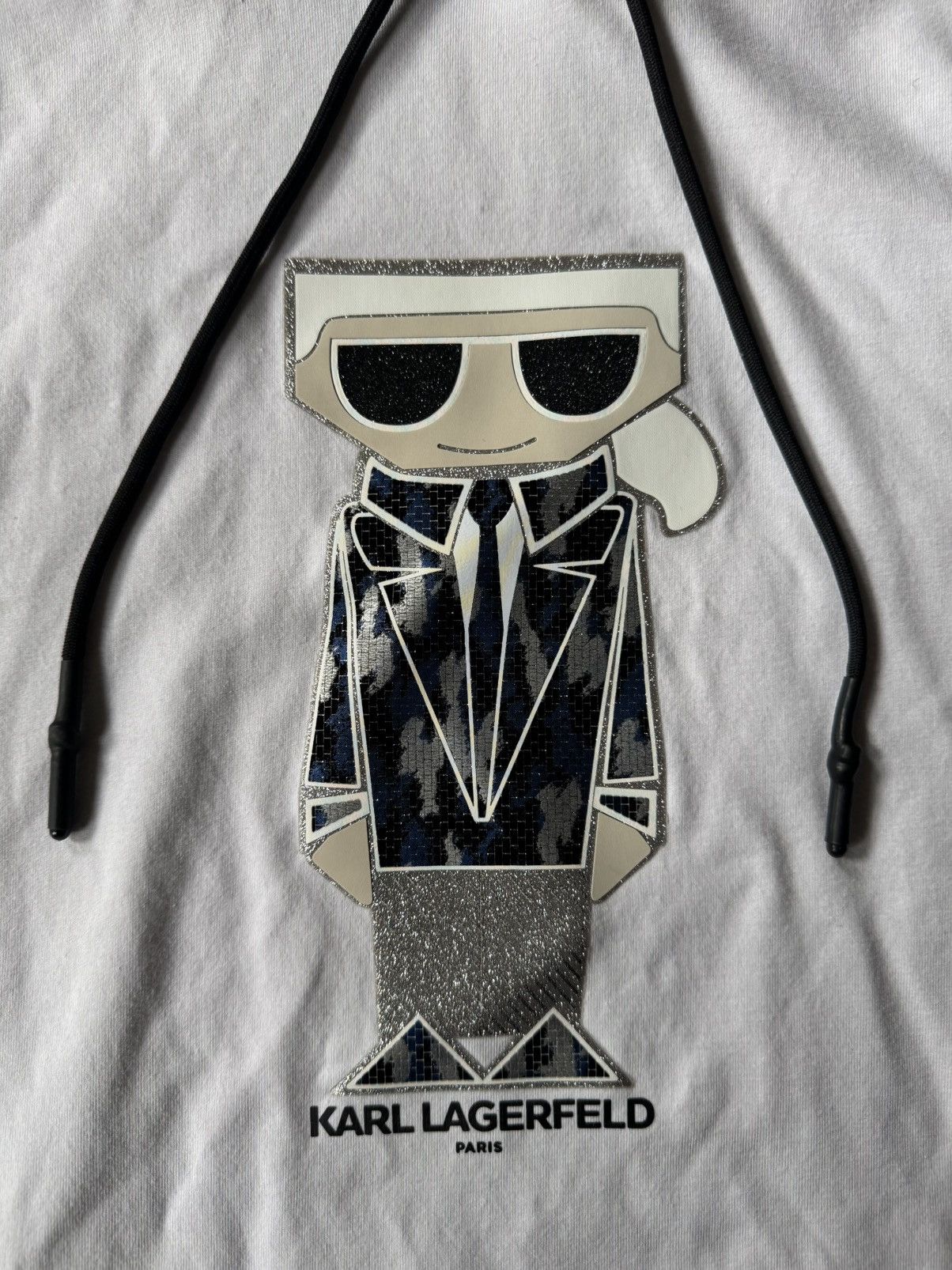 Karl Lagerfeld Karl Lagerfeld Graphic Embellished Color Block Hoodie, Small Size US S / EU 44-46 / 1 - 8 Thumbnail