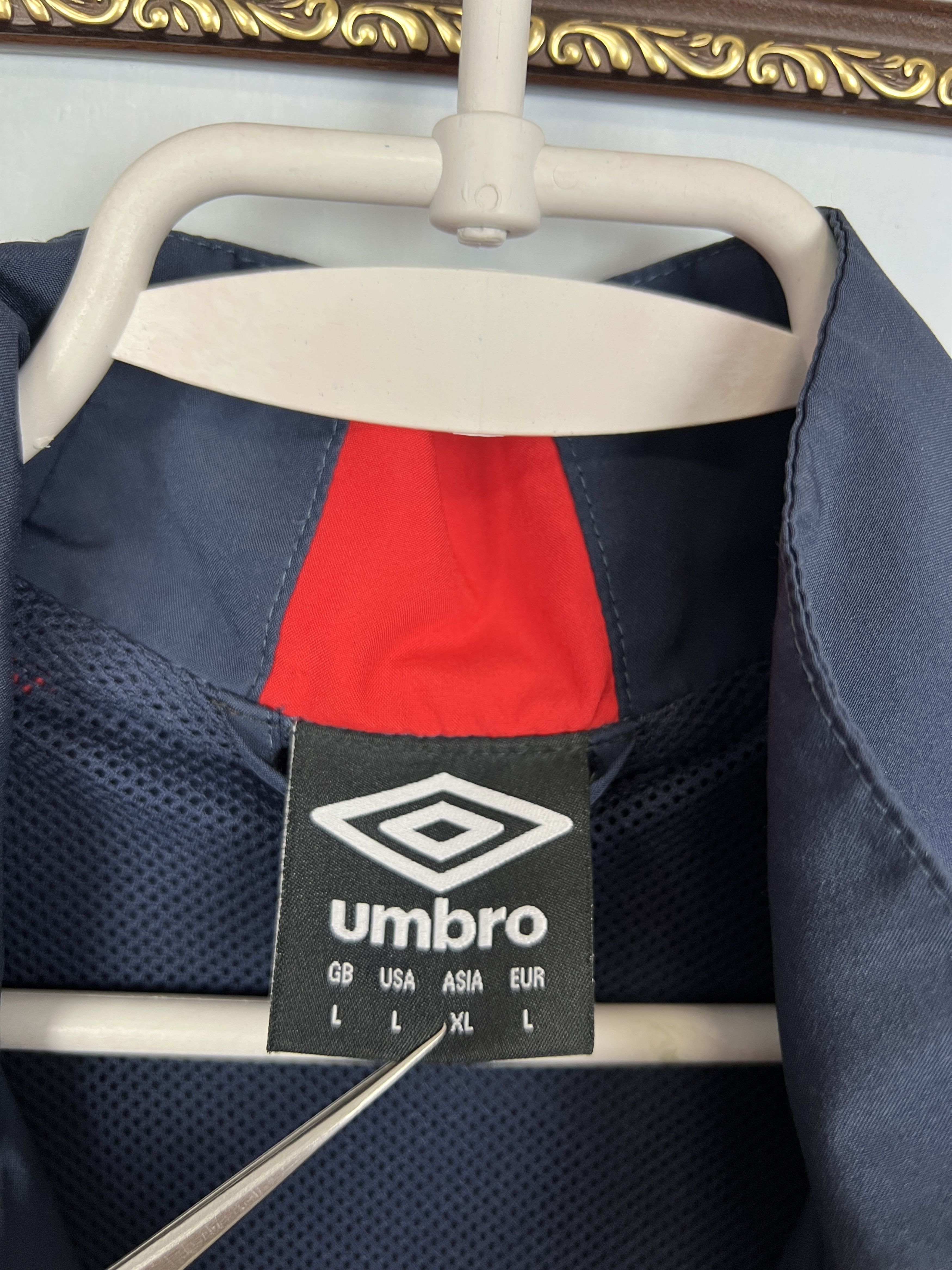 Umbro Serbia Football Jacket Blue Soccer Track Top Mens National Size US L / EU 52-54 / 3 - 8 Thumbnail