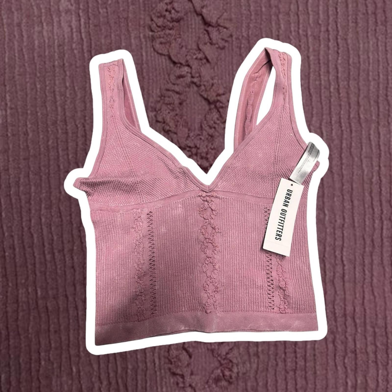 Urban Outfitters Urban Outfitters Ribbed Crop Top - Lilac Size XL / US 12-14 / IT 48-50 - 1 Thumbnail