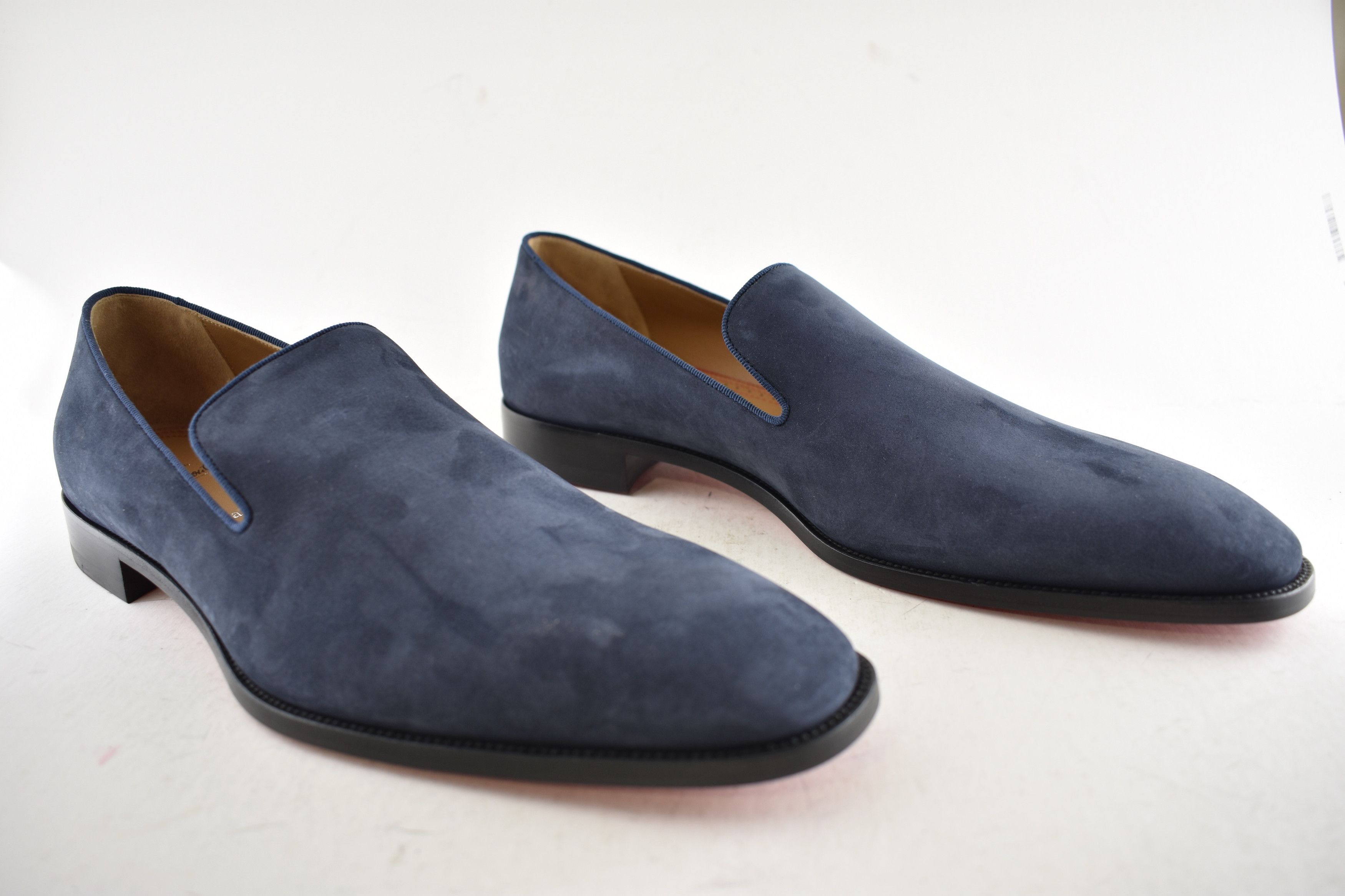 Christian Louboutin Mens Danny Flex Flat Zaffiro Blue Calf Dress Loafer 46 13 Size US 13 / EU 46 - 4 Thumbnail