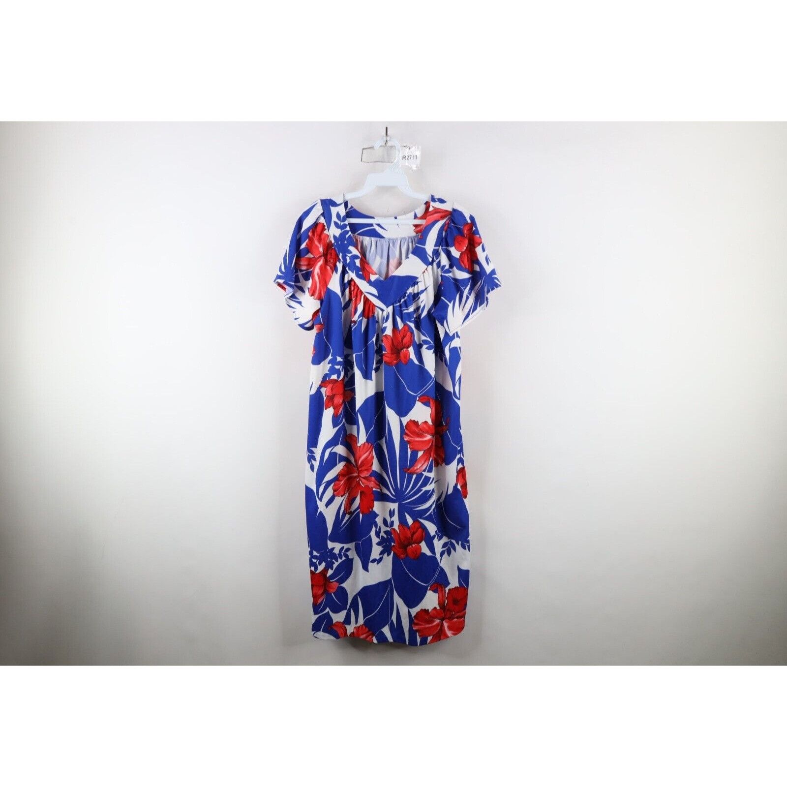 Vintage Vintage 80s 90s Streetwear Distressed Flower Muu Muu Dress Size M / US 6-8 / IT 42-44 - 1 Thumbnail