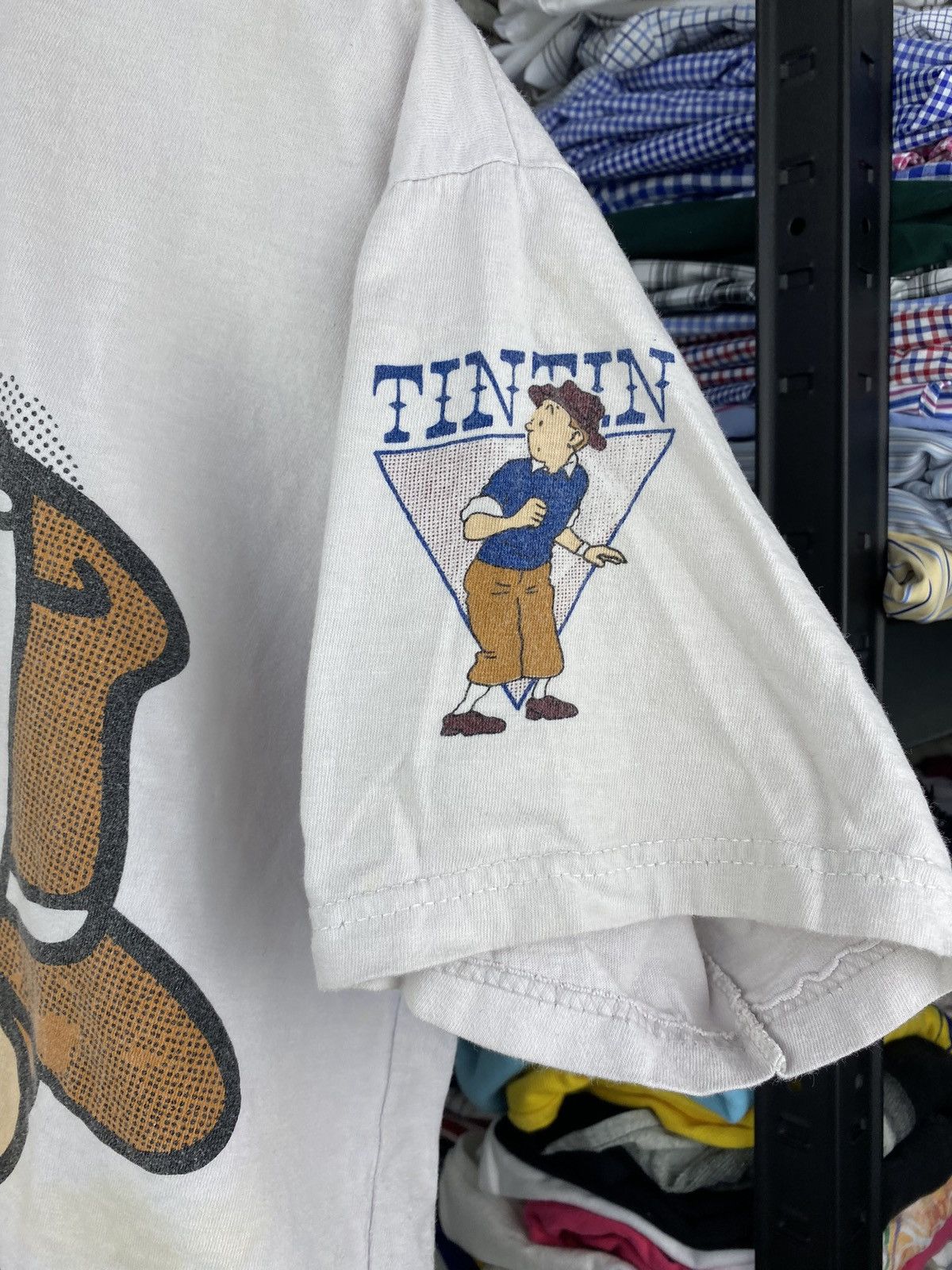 Cartoon Network × Vintage 90s Tin Tin Adventures Medium Overprint Vintage OG mens Size US M / EU 48-50 / 2 - 2 Thumbnail