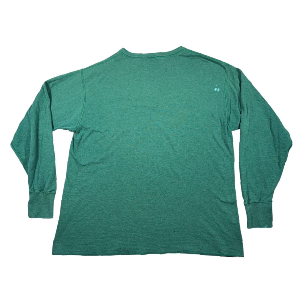 Vintage VINTAGE LL Bean Shirt Adult EXTRA LARGE Green Henley River Drivers Wool 80s Size US XL / EU 56 / 4 - 3 Thumbnail