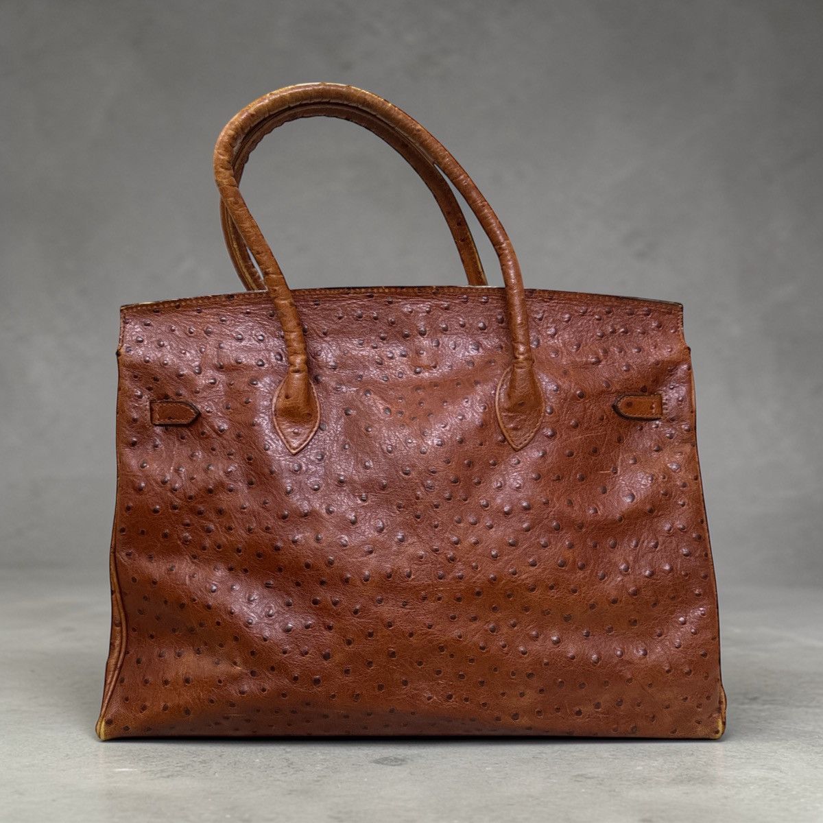 Handmade VINTAGE NAPLA MODE ET JACOMO OSTRICH LEATHER BAG Size ONE SIZE - 2 Thumbnail