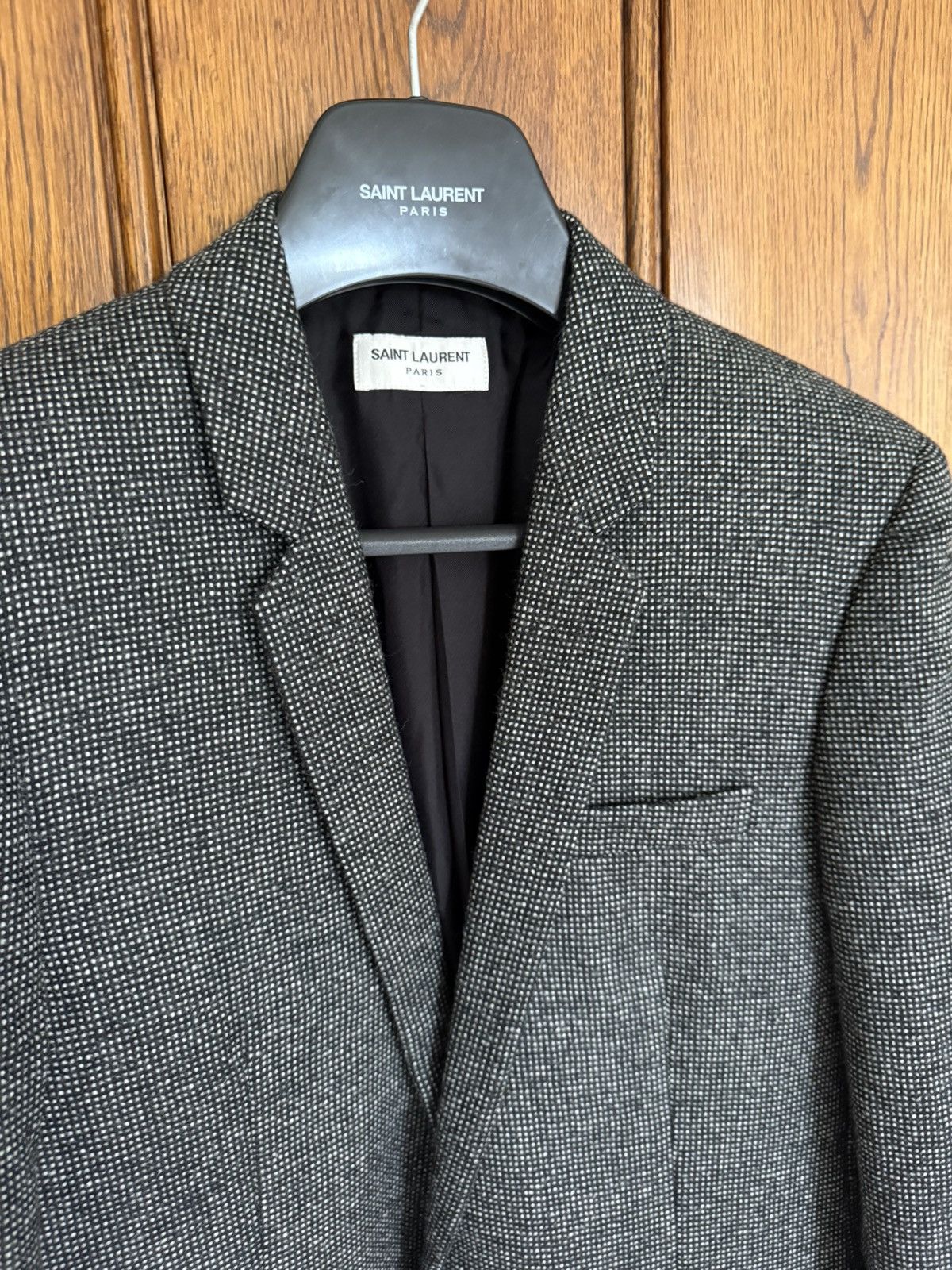 Saint Laurent Paris Saint Laurent herringbone notch lapel suit jacket 48 Size 38R - 6 Thumbnail