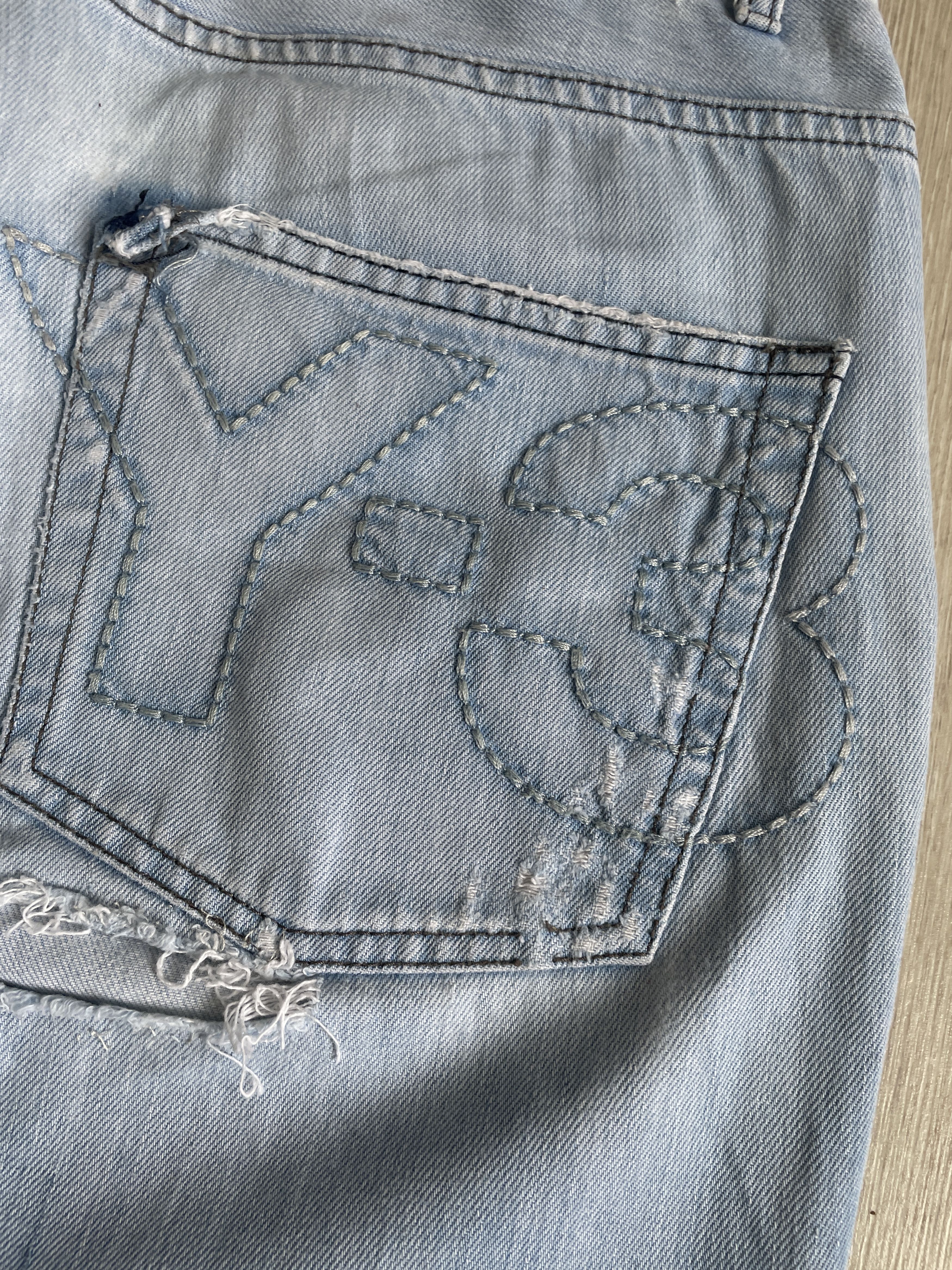 Y-3 Y-3 SS05 logo stitch runway ripped jeans Size US 32 / EU 48 - 11 Thumbnail