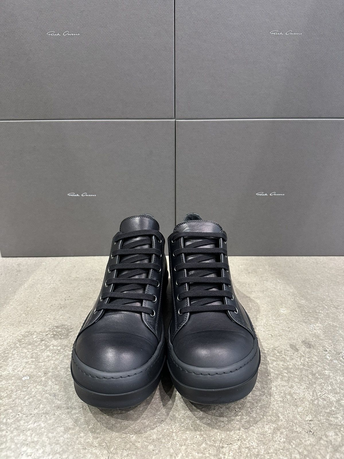 RICK OWENS - Low Sneaks Black Black