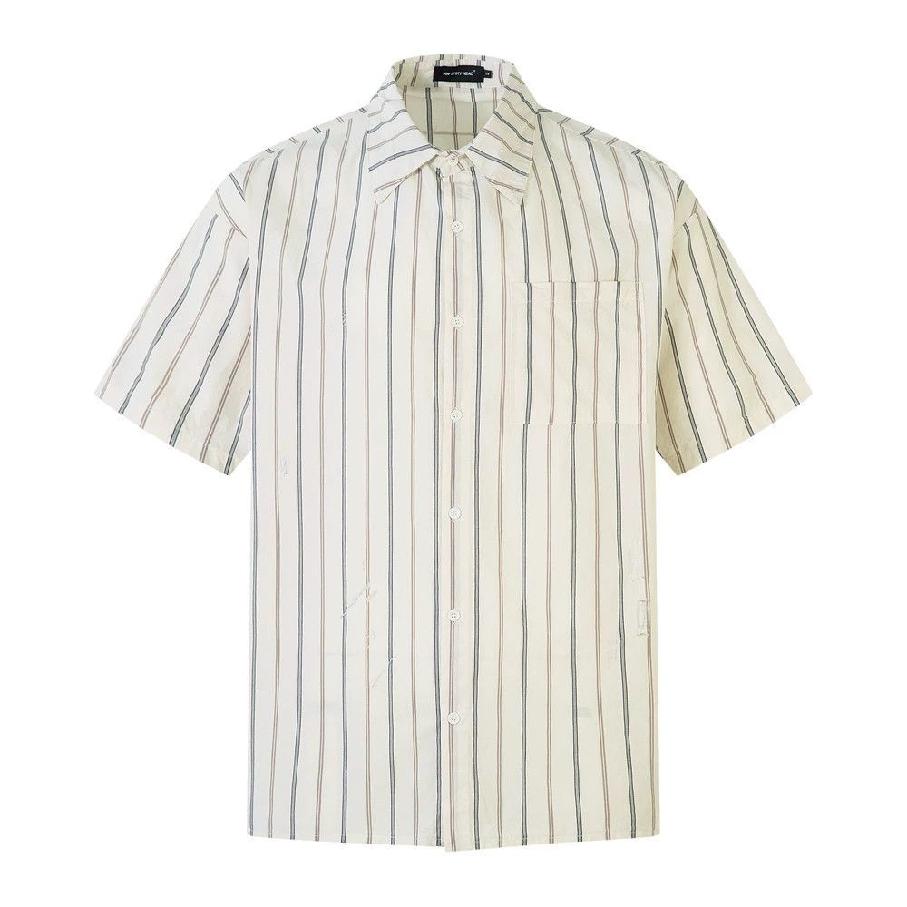 Vintage Men's trendy retro casual loose vertical striped shirt Size US L / EU 52-54 / 3 - 1 Thumbnail
