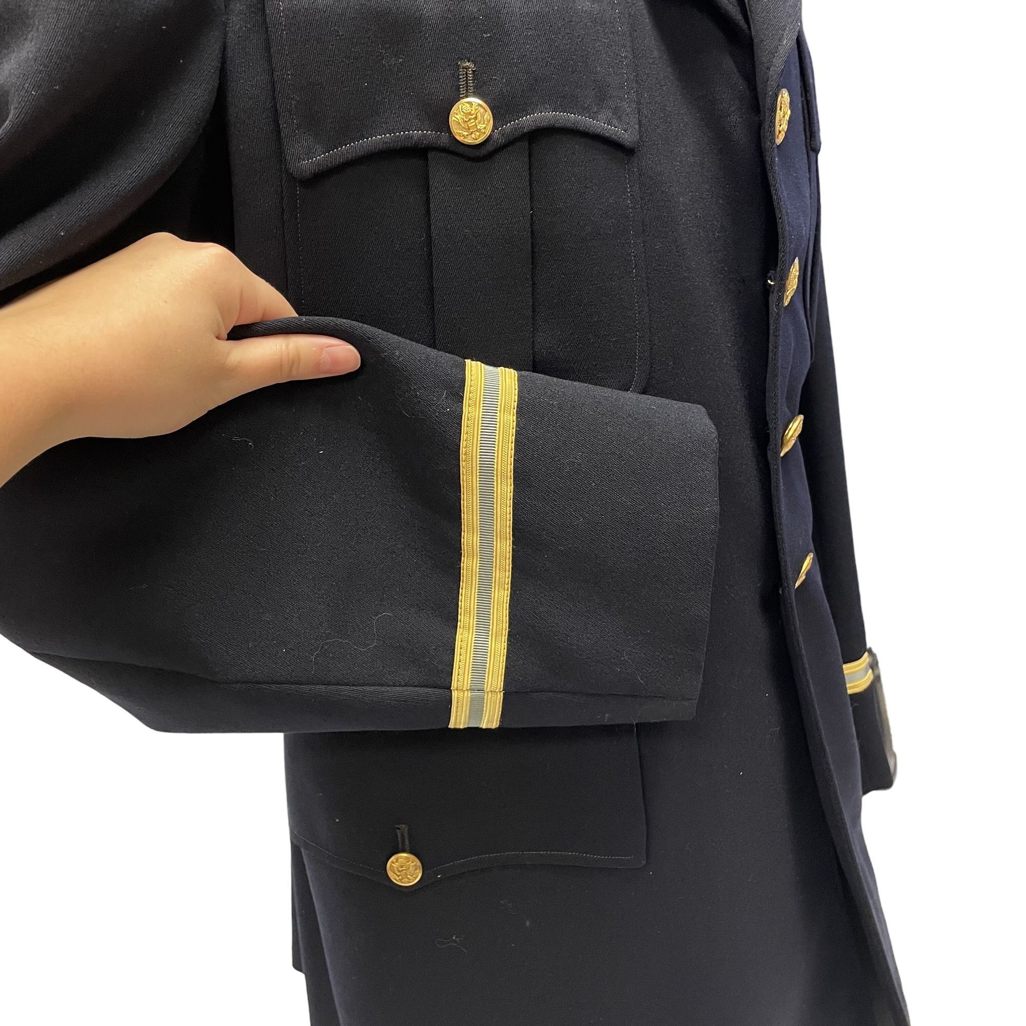 Other Vtg Korean War Era Blue GABARDINE USN Navy Officer Jacket Size 42R - 13 Thumbnail