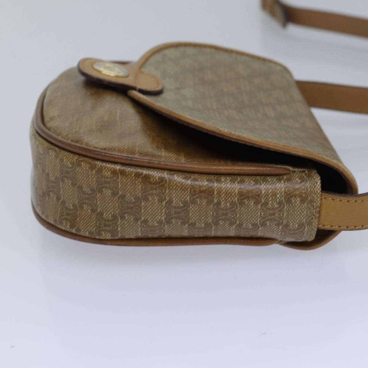 Celine CELINE Macadam Canvas Shoulder Bag Beige Size ONE SIZE - 5 Thumbnail