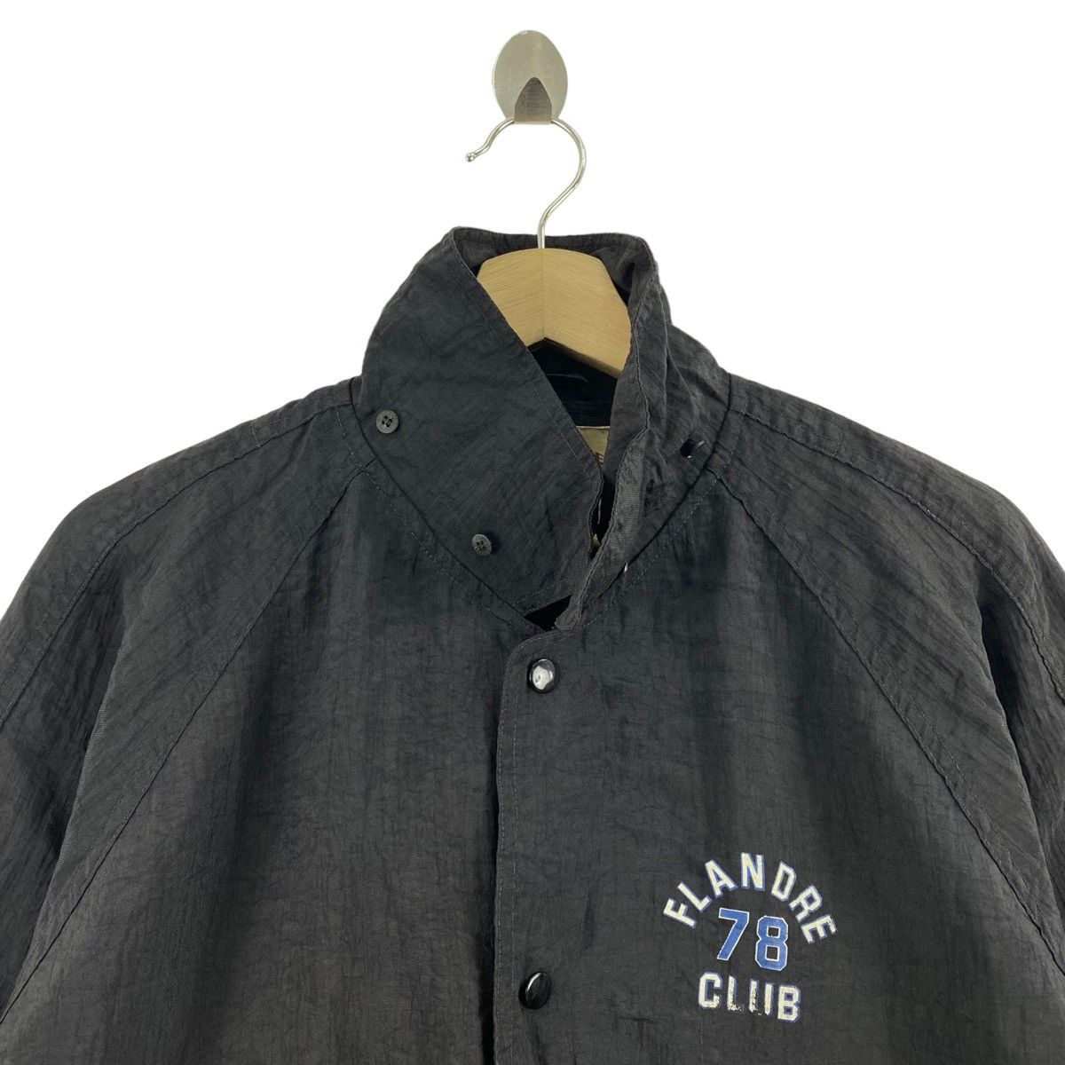 Vintage Vintage 90s FLANDRE CLUB 1978 Logo Print Black Bomber Jacket Size US M / EU 48-50 / 2 - 4 Thumbnail