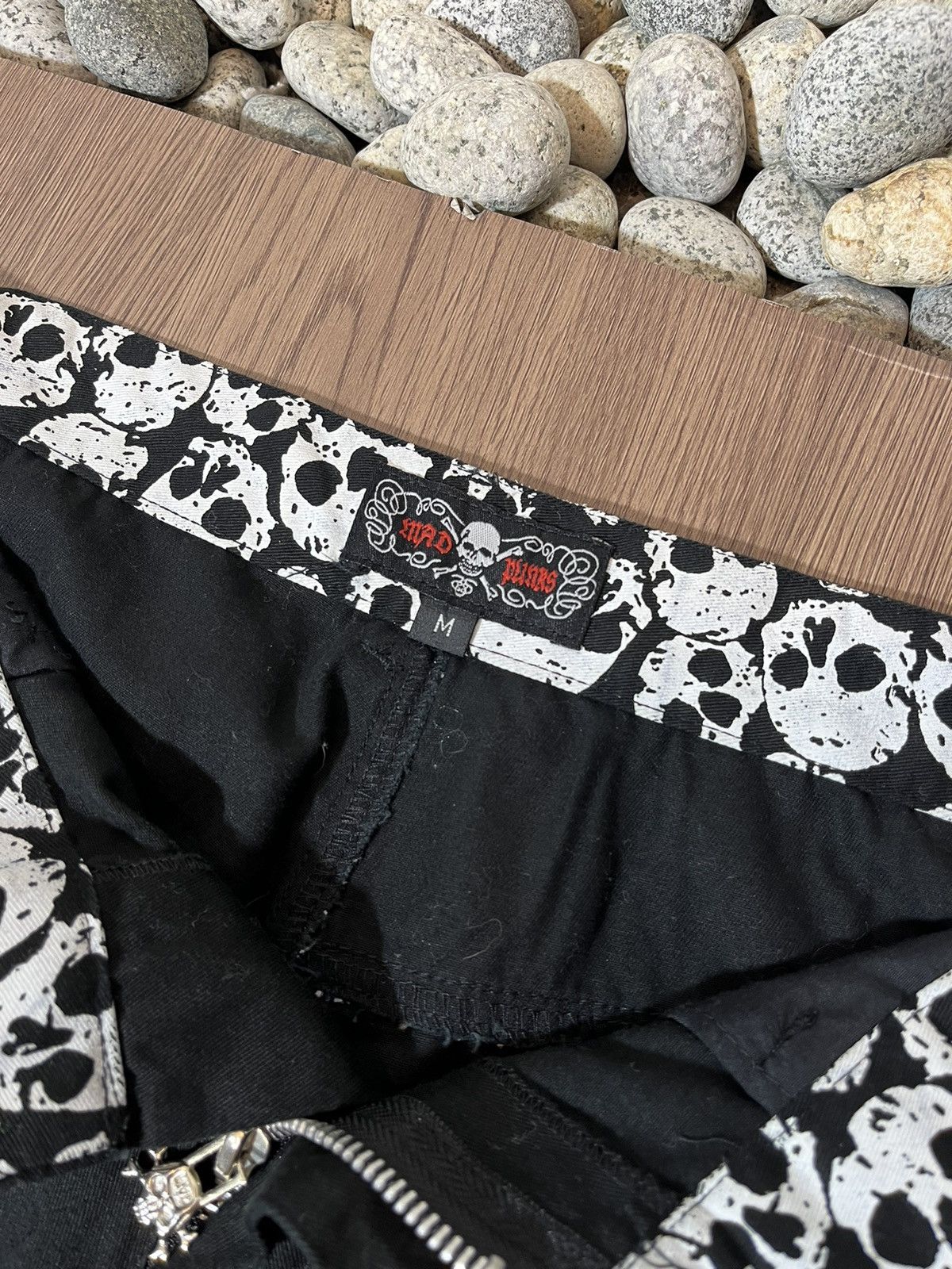 Beauty Beast × Japanese Brand × Seditionaries Mad Punks poem pink strap brocade Y2K short pant Size 31" - 8 Thumbnail