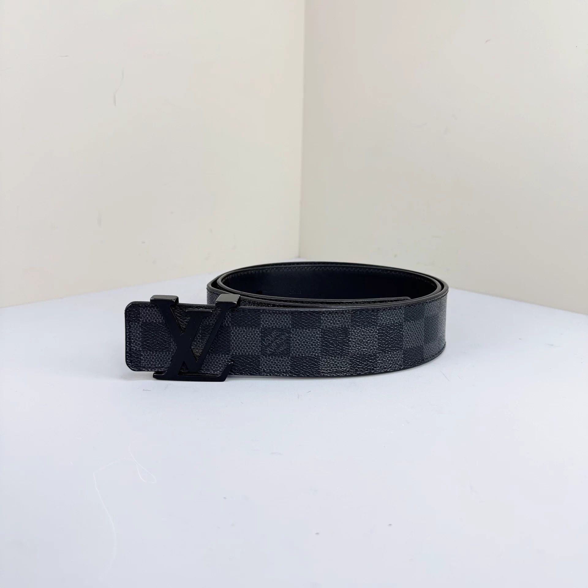 LV Black Monogram Belt 85 98 New