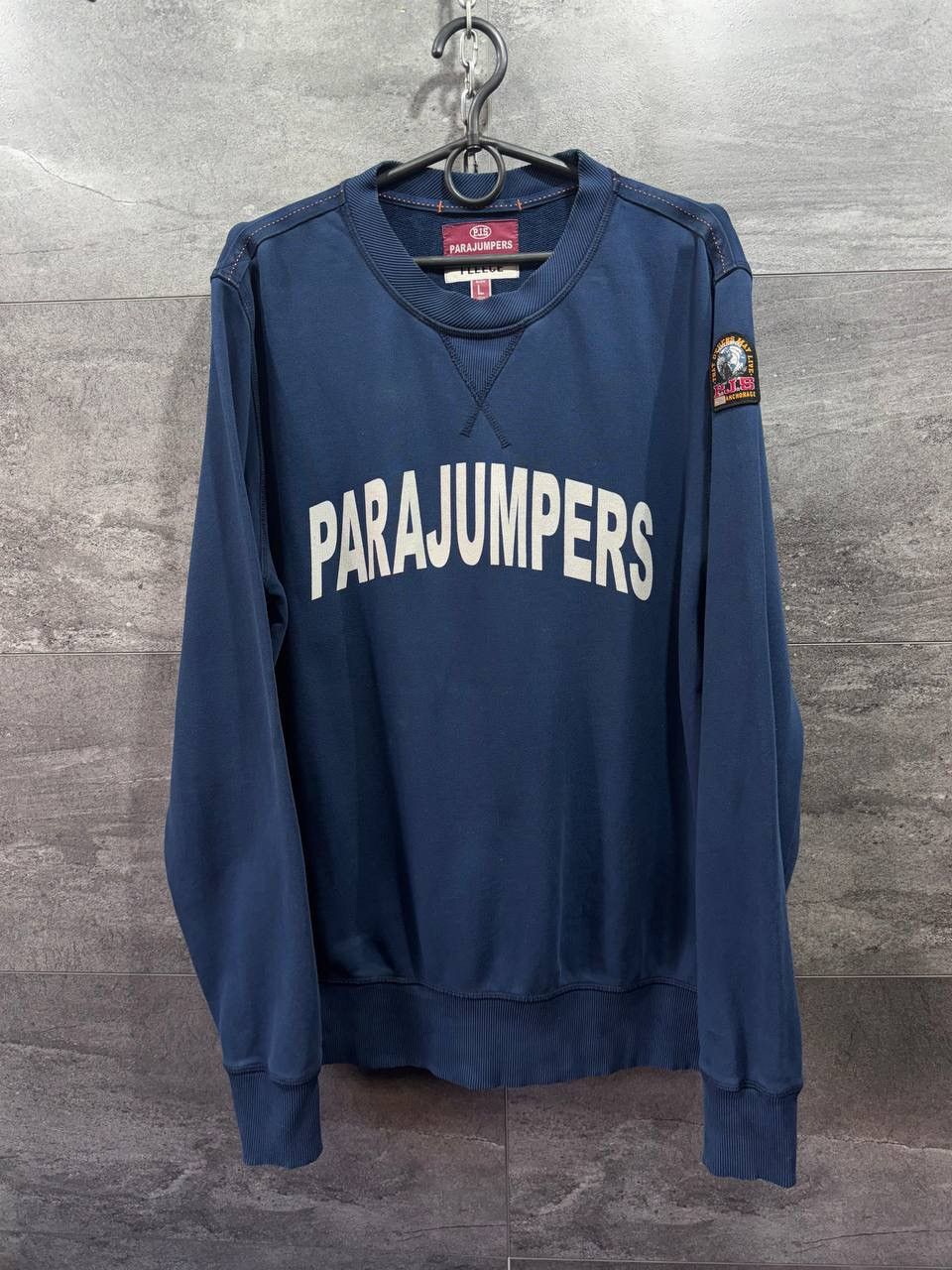 Parajumpers Parajumpers Mens Jumper Sweatshirt Navy Blue Logo Print Size US L / EU 52-54 / 3 - 1 Thumbnail