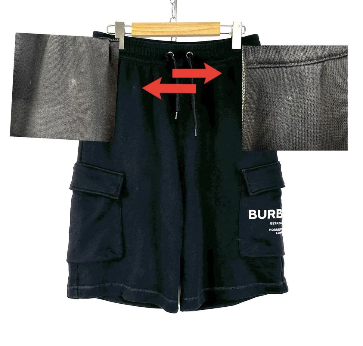 Burberry Burberry Black Logo Print Casual Sports Shorts K12 Size US 26 / EU 42 - 6 Thumbnail