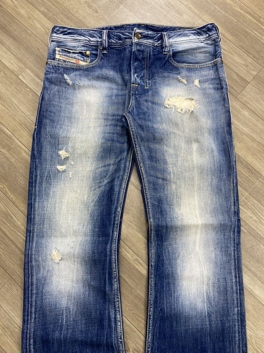 Diesel 2000s Diesel Distressed Punk Lgb Faded Bootcut Flared Jeans Size US 30 / EU 46 - 2 Thumbnail