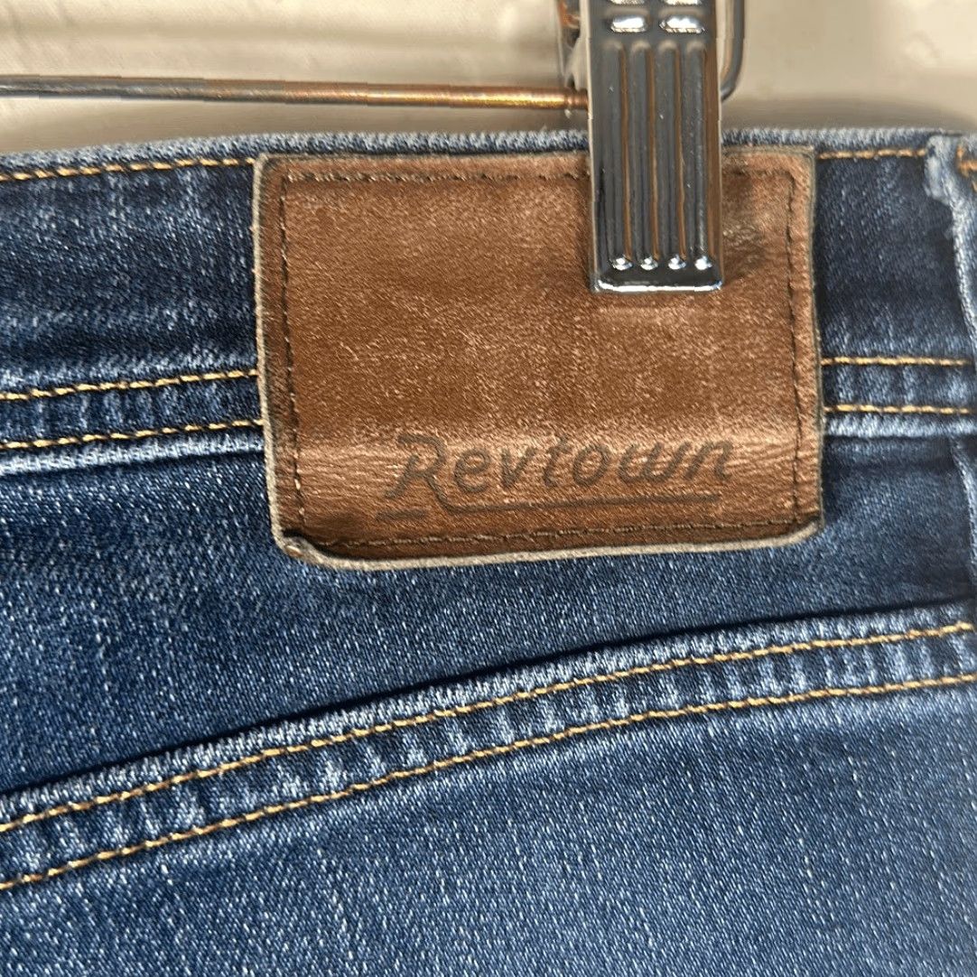 Denime VINTAGE Revtown Jeans Taper Men’s W33 x L33 Stretch Blue Medium Wash Denim Mens Jeans Tapered 33 Inseam Blues Size US 33 - 6 Thumbnail