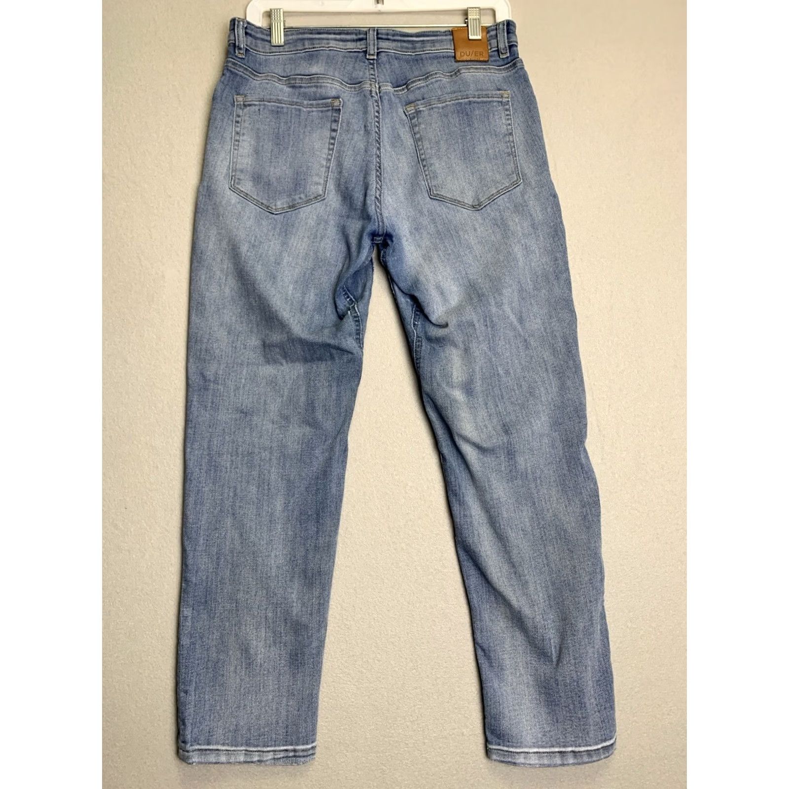 DUER DUER Jeans Mens 29x28 Blue Performance Denim Y2K Dark Wash Regular Fit 5-Pocket Button Zip Size US 29 - 2 Thumbnail