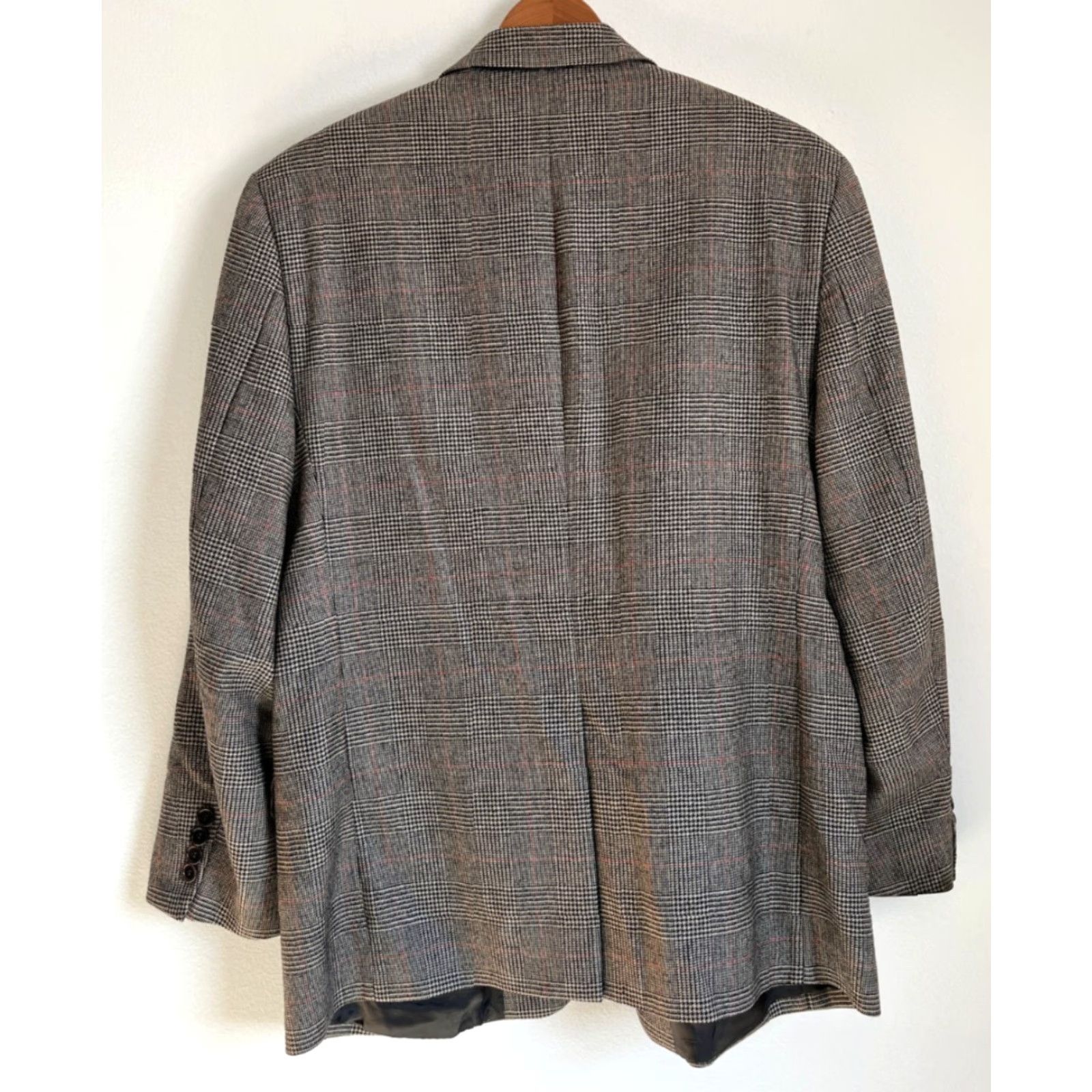 Brooks Brothers Brooks Brothers Loro Piana Zelander Blazer Jacket Men’s Wool Brown 42 Short Plaid Button Old/Italy Made in Italy Classic City Preppy Mens Size 42R - 2 Thumbnail