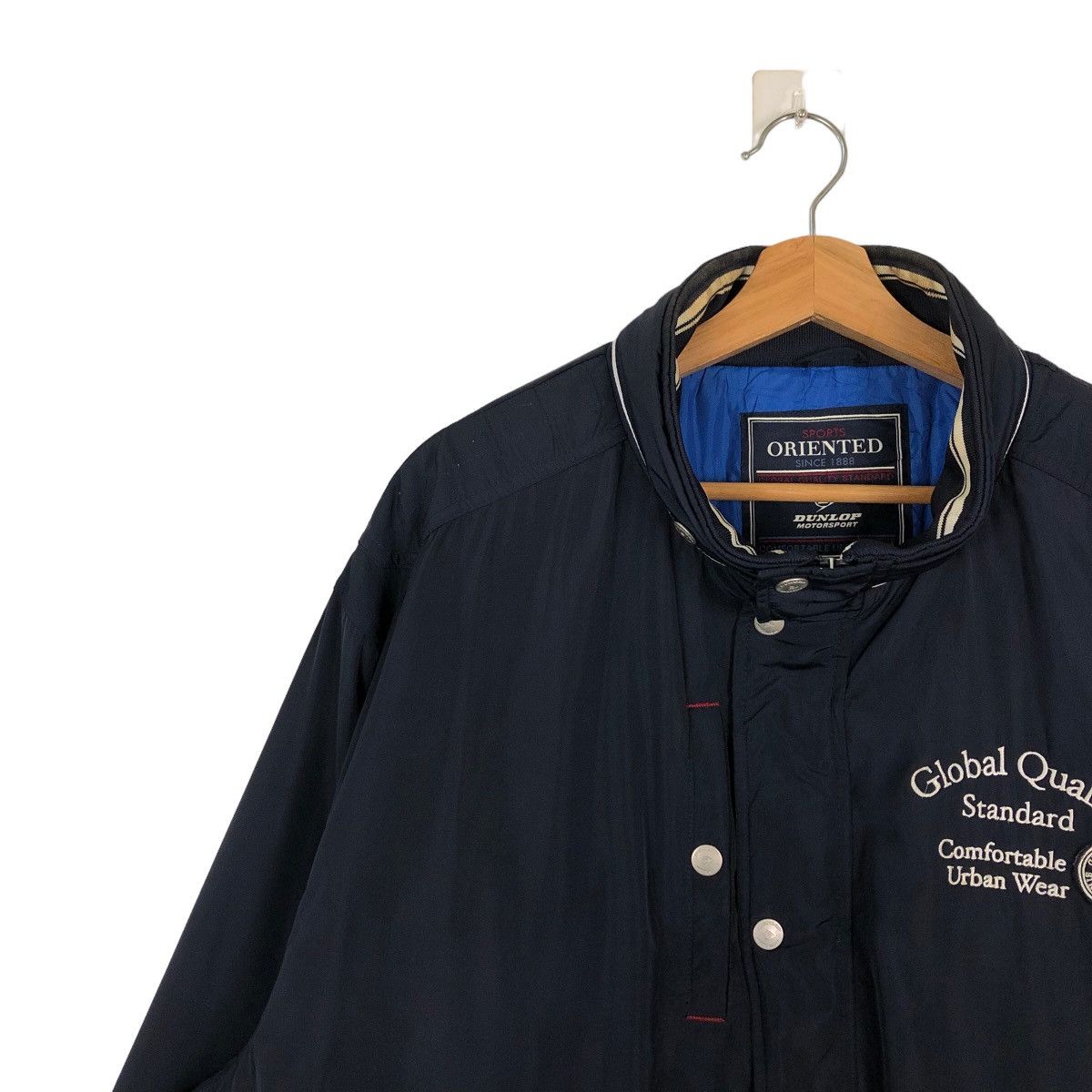 Japanese Brand 🔥VINTAGE BOMBER JACKET RACING BIG LOGO DUNLOP MOTORSPORT Size US L / EU 52-54 / 3 - 6 Thumbnail