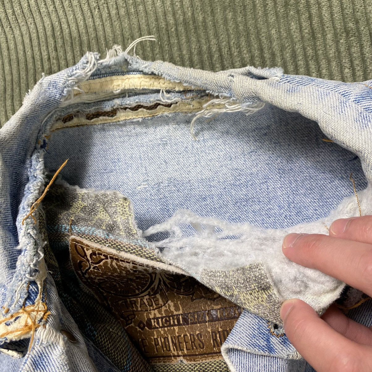 Thrashed Faded Denim Jacket