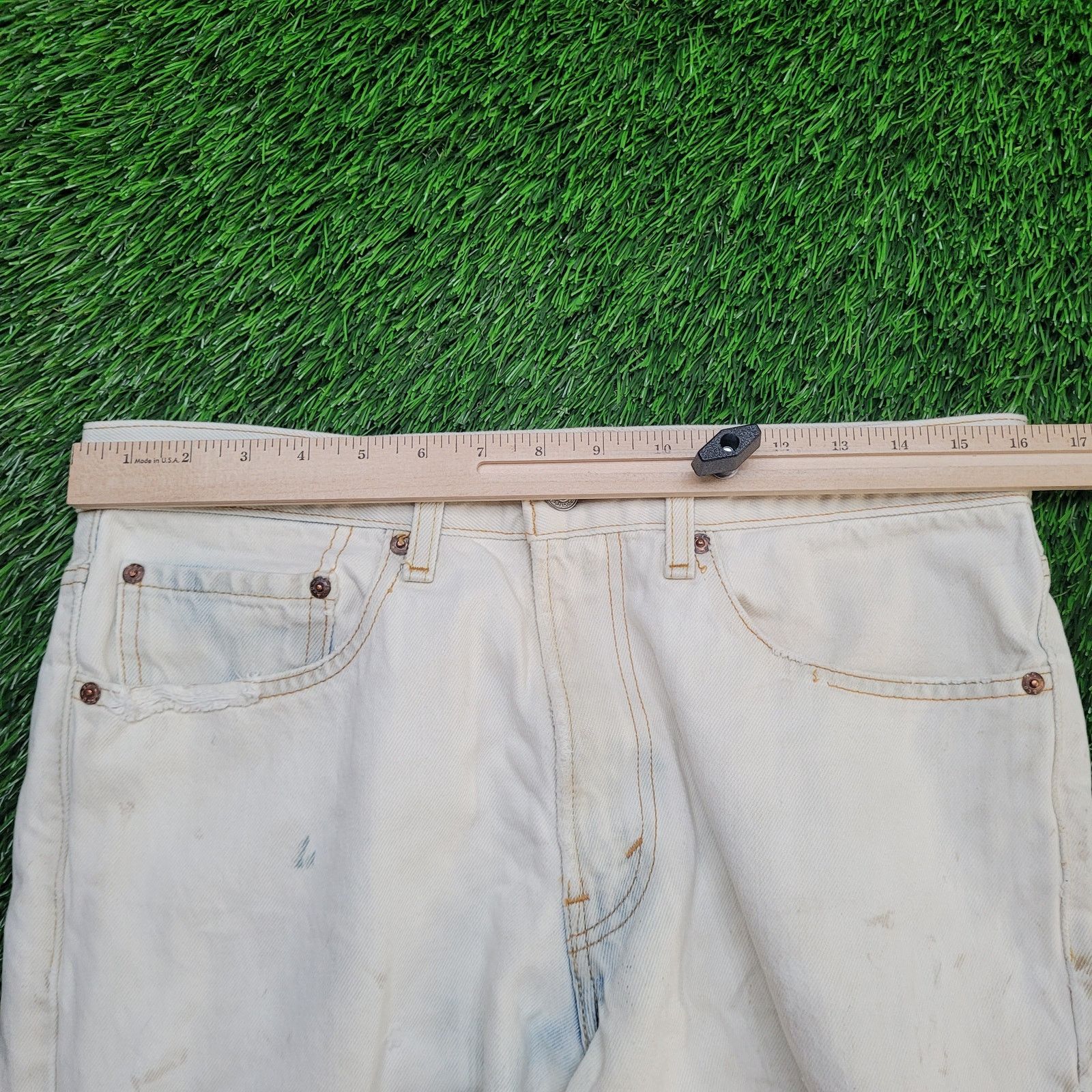 Levi's Y2K Style Levis Jorts Mens 32 Thrashed Painter Destroyed Size US 32 / EU 48 - 7 Thumbnail