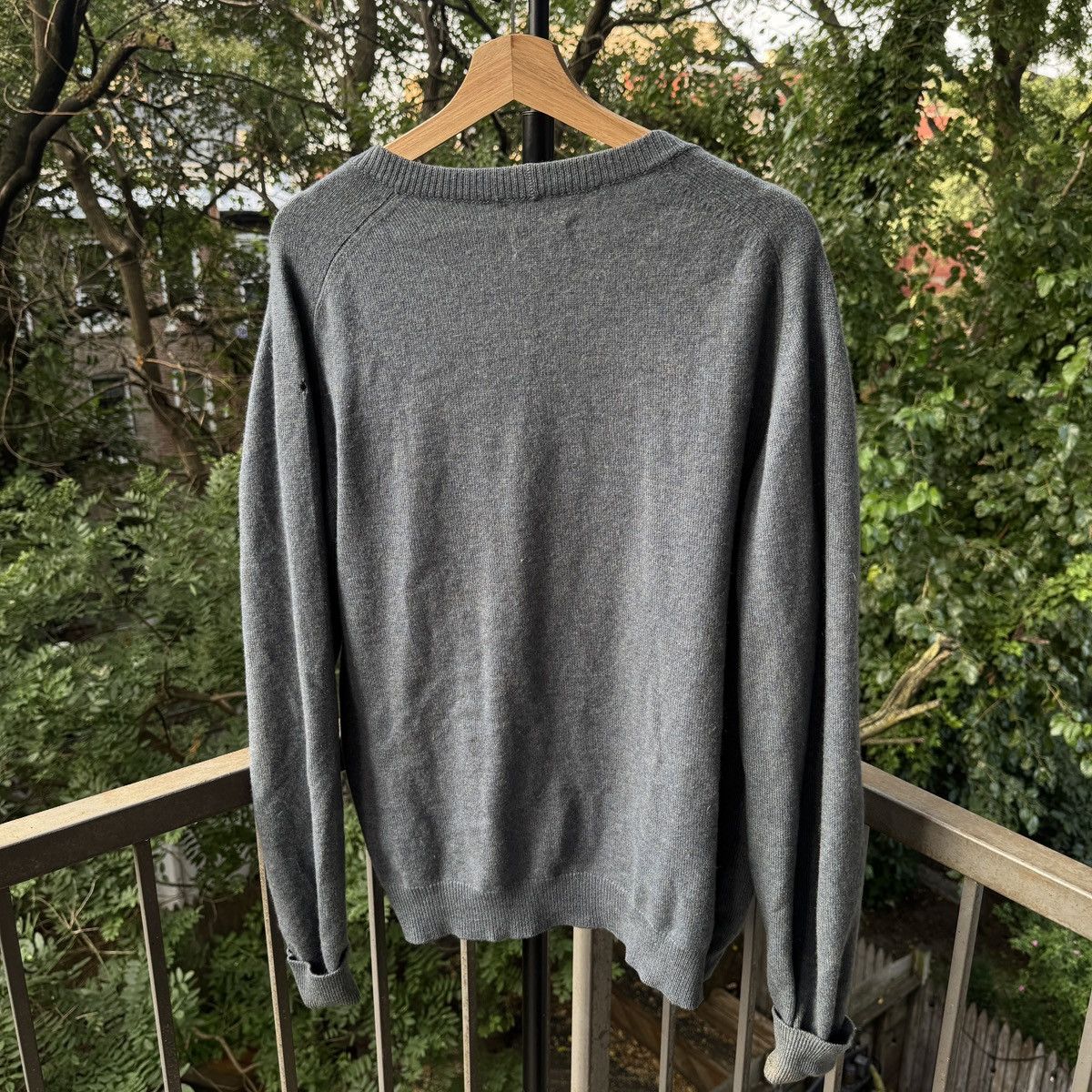 Vintage 60s Cashmere Faded Cardigan Sweater ERD Grunge Chrome Size US XL / EU 56 / 4 - 2 Thumbnail
