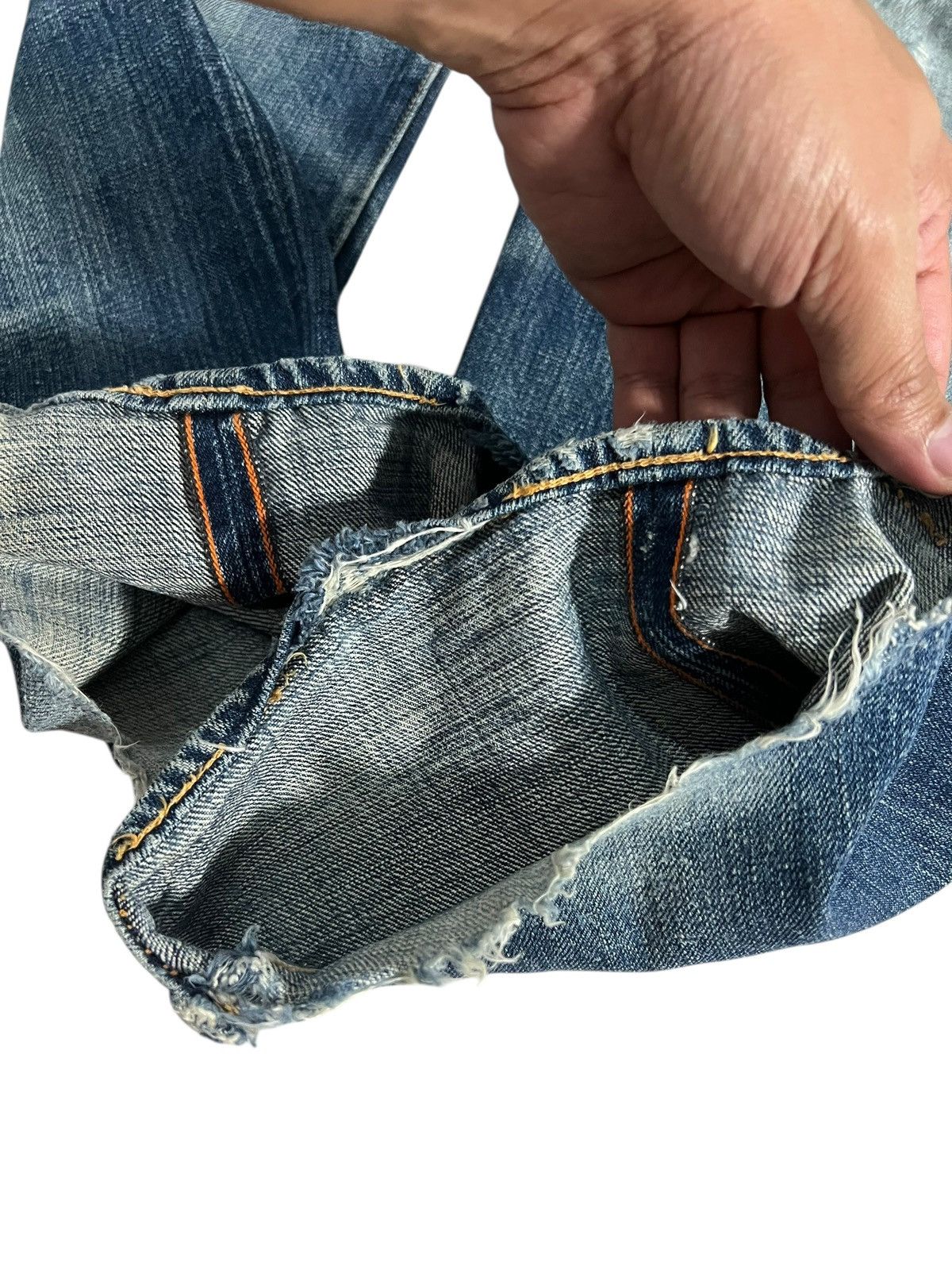 OMNIGOD Vintage Selvedge Omnigod Distress Faded Jean Size US 29 - 8 Thumbnail